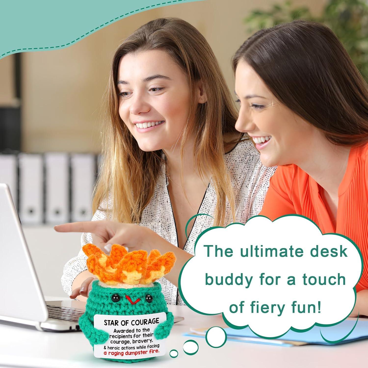 Fuego de Basura de Ganchillo WEYON - Decoración de Oficina Divertida