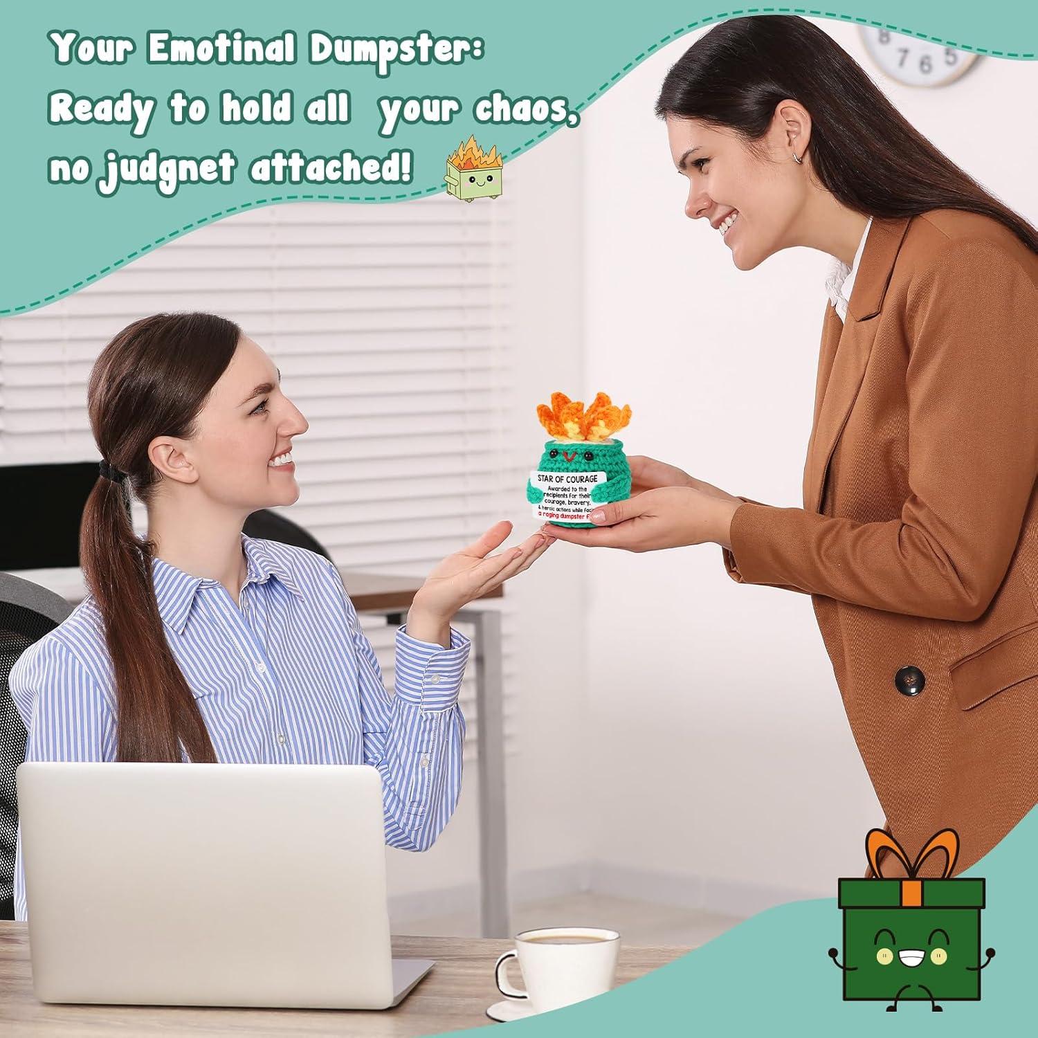 Fuego de Basura de Ganchillo WEYON - Decoración de Oficina Divertida