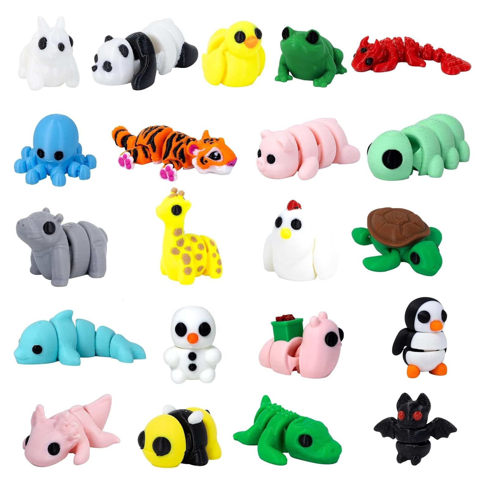 Juego de 21 Figuras de Animales 3D Antiestrés Darovly