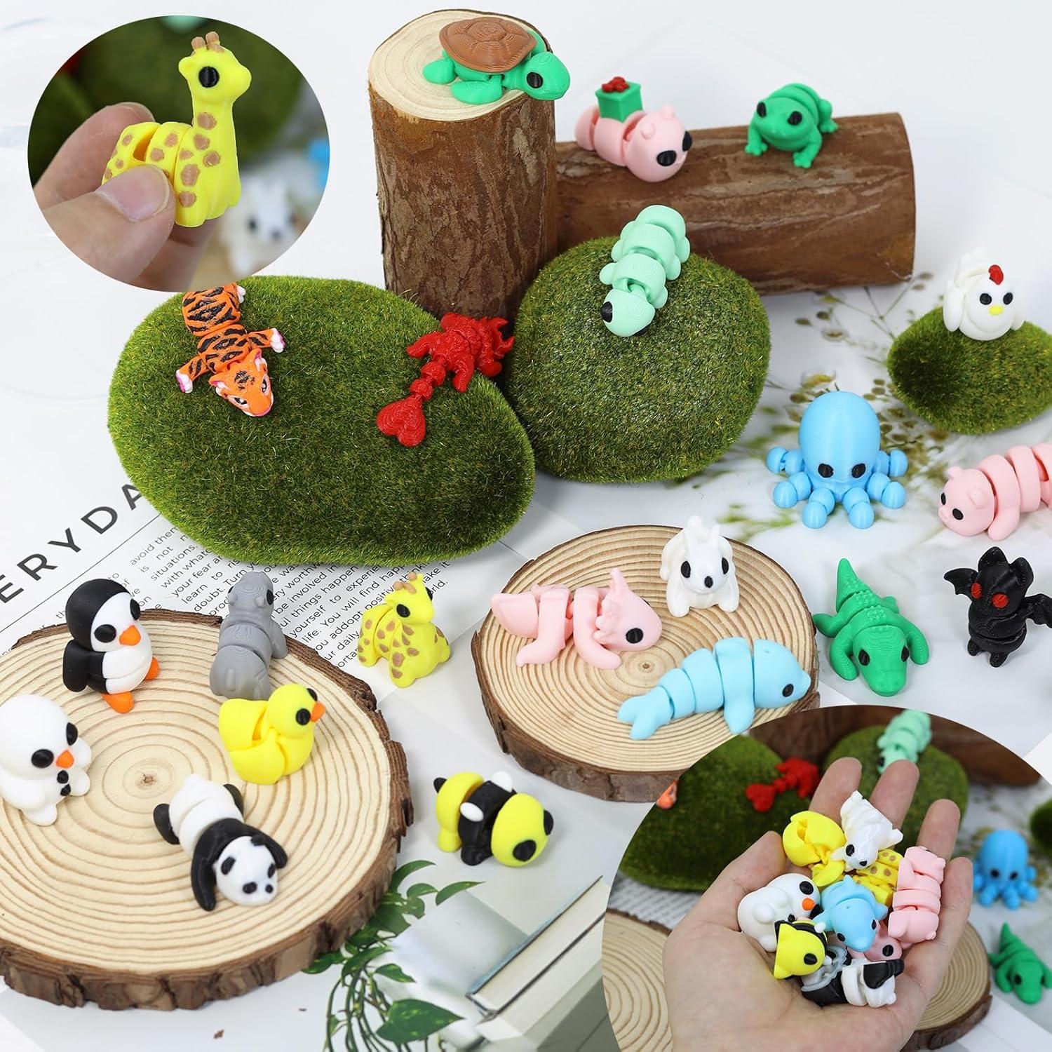 Juego de 21 Figuras de Animales 3D Antiestrés Darovly