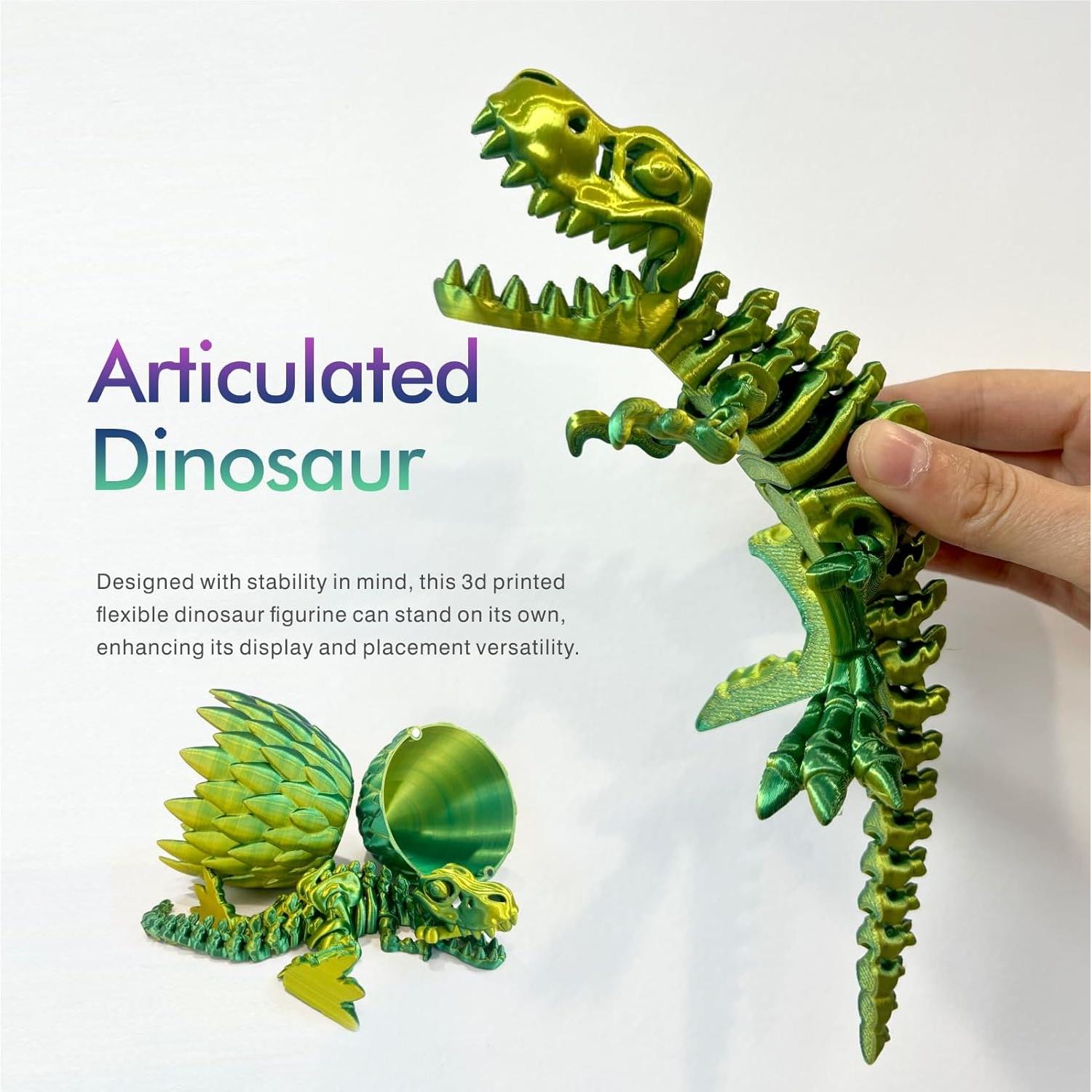 Juguete Dinosaurio 3D JFJB Huevo Dragón Antiestrés 20.3 cm