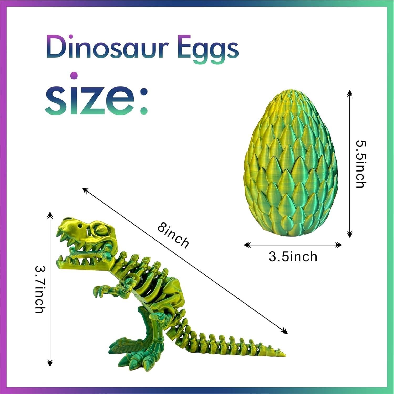 Juguete Dinosaurio 3D JFJB Huevo Dragón Antiestrés 20.3 cm