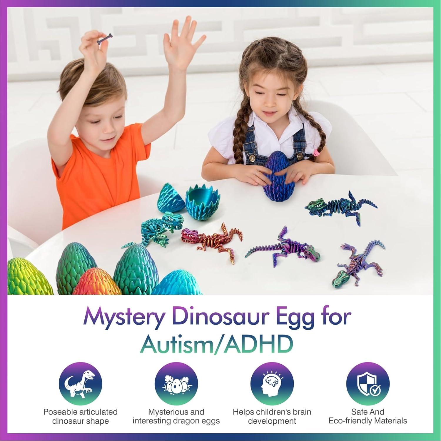 Juguete Dinosaurio 3D JFJB Huevo Dragón Antiestrés 20.3 cm