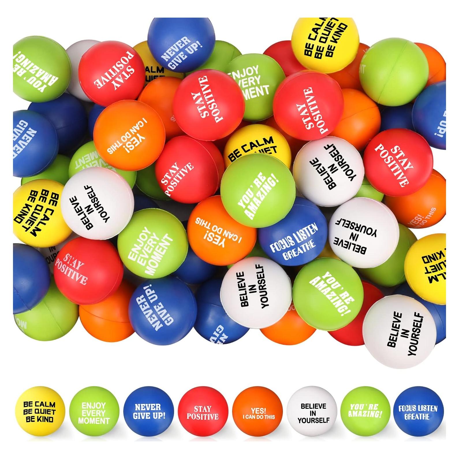 Pelotas de Estrés Chivao 80 Pcs Motivacionales de Espuma