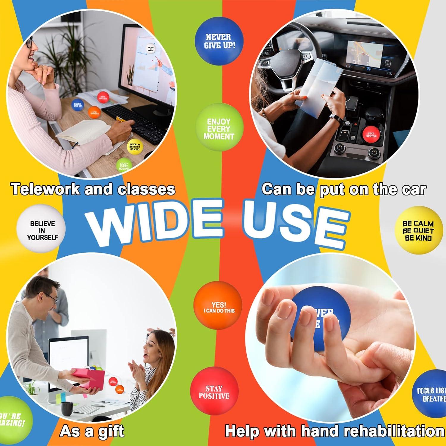 Pelotas de Estrés Chivao 80 Pcs Motivacionales de Espuma