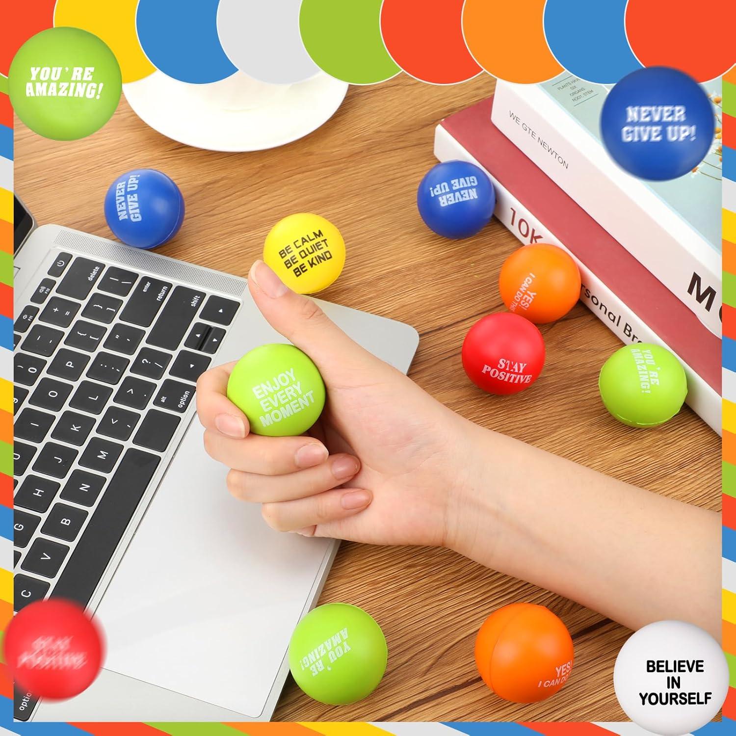 Pelotas de Estrés Chivao 80 Pcs Motivacionales de Espuma