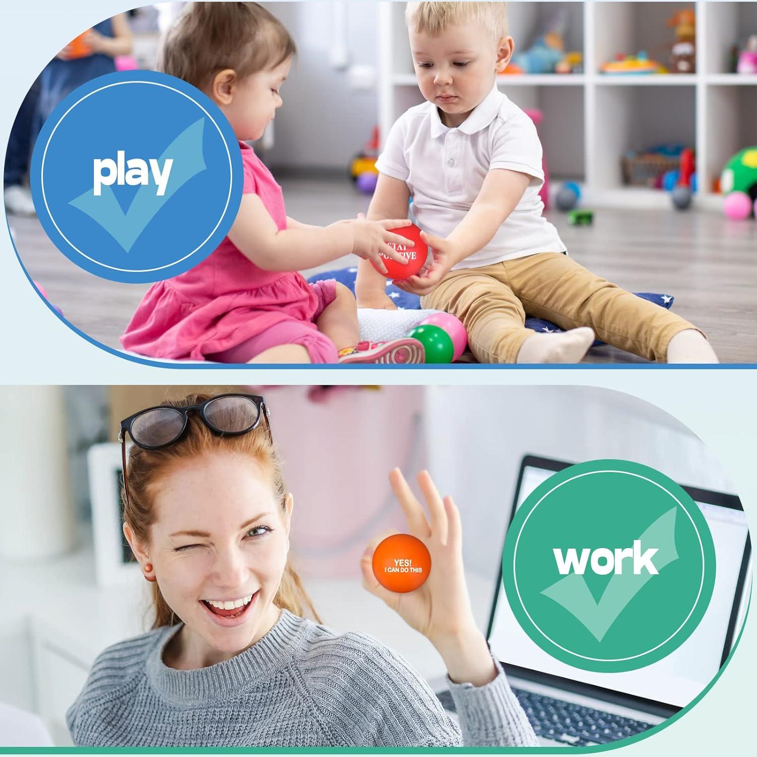 Pelotas de Estrés Chivao 80 Pcs Motivacionales de Espuma