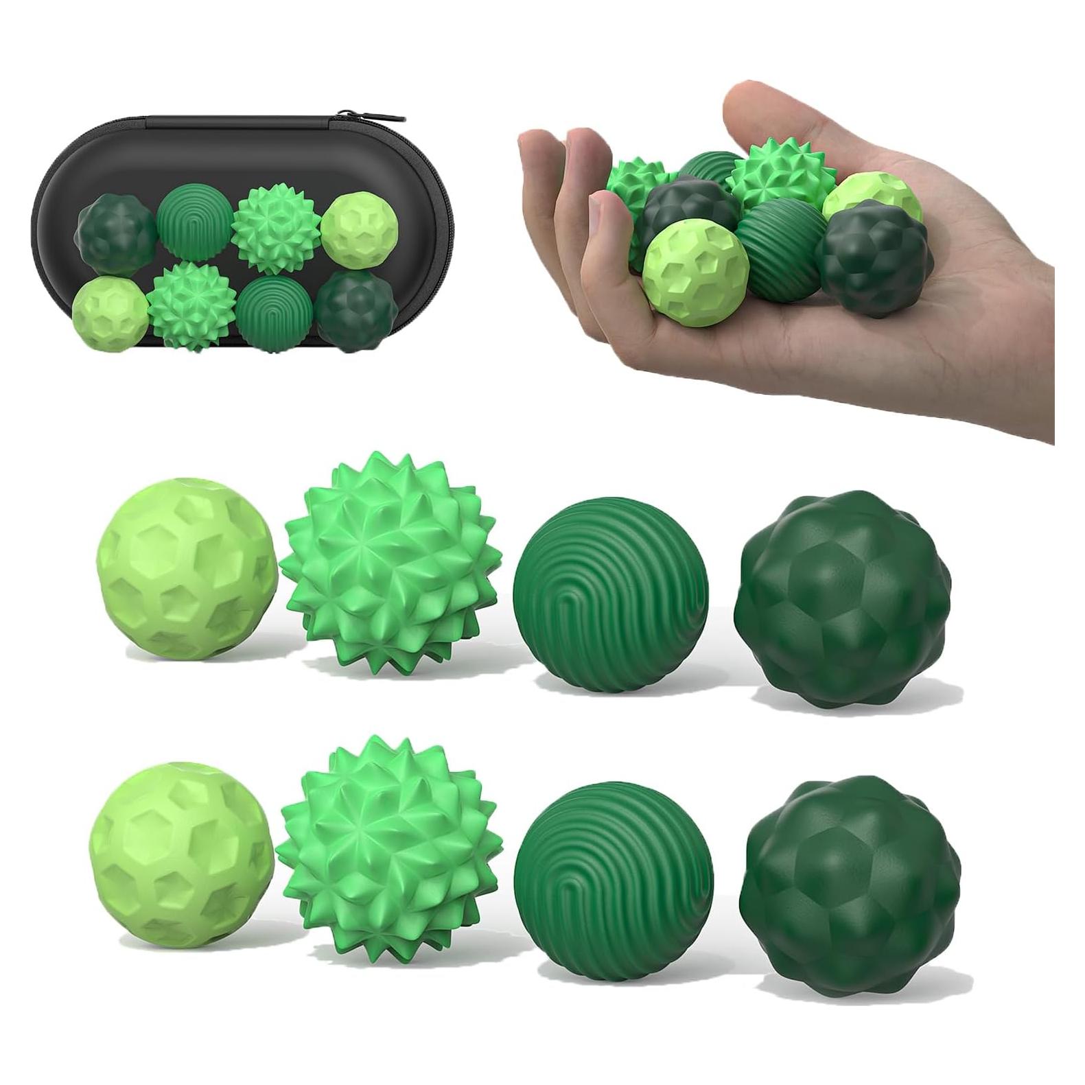 Bolas Magnéticas Antiestrés de Silicona - 8 Piezas Verde