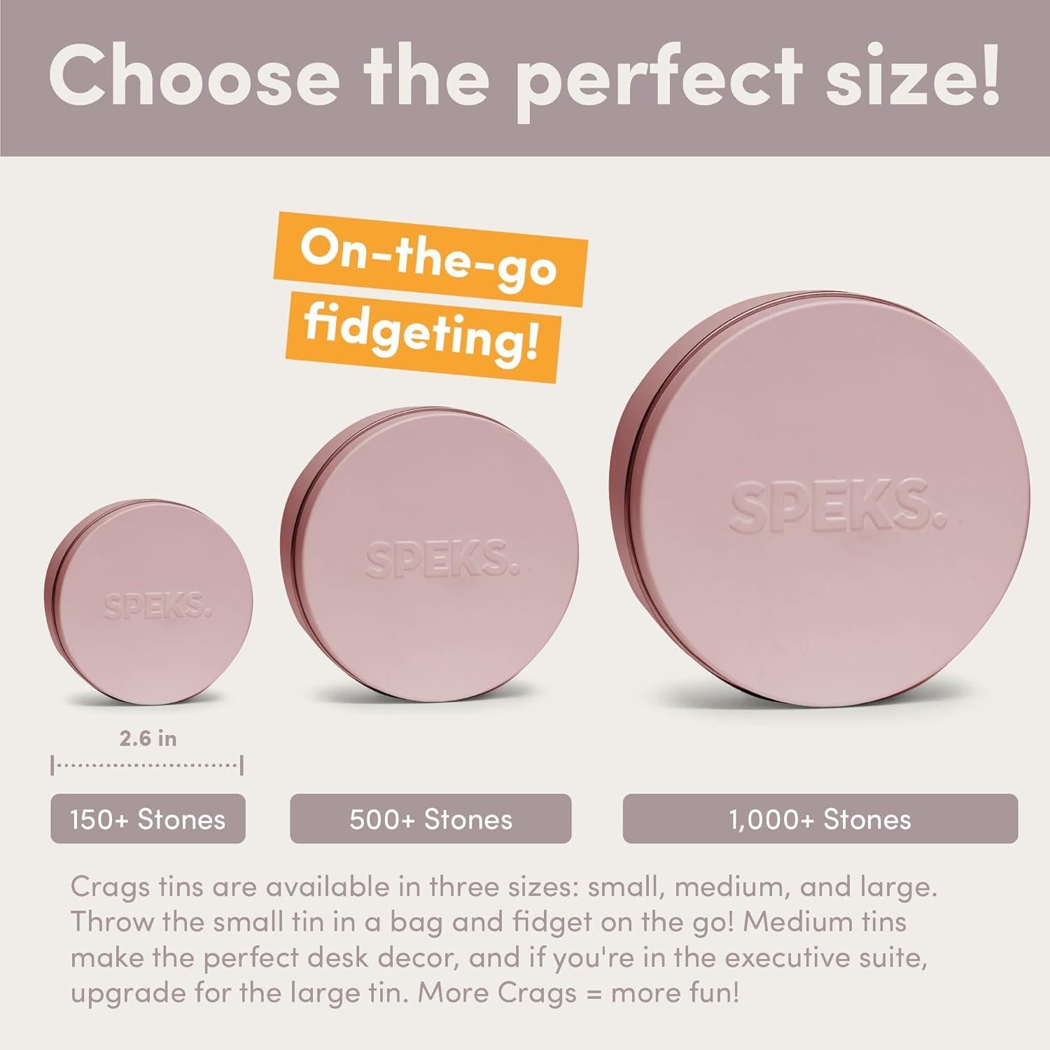 Speks Crags Putty Antiestrés 500 Piedras Magnéticas Rosa