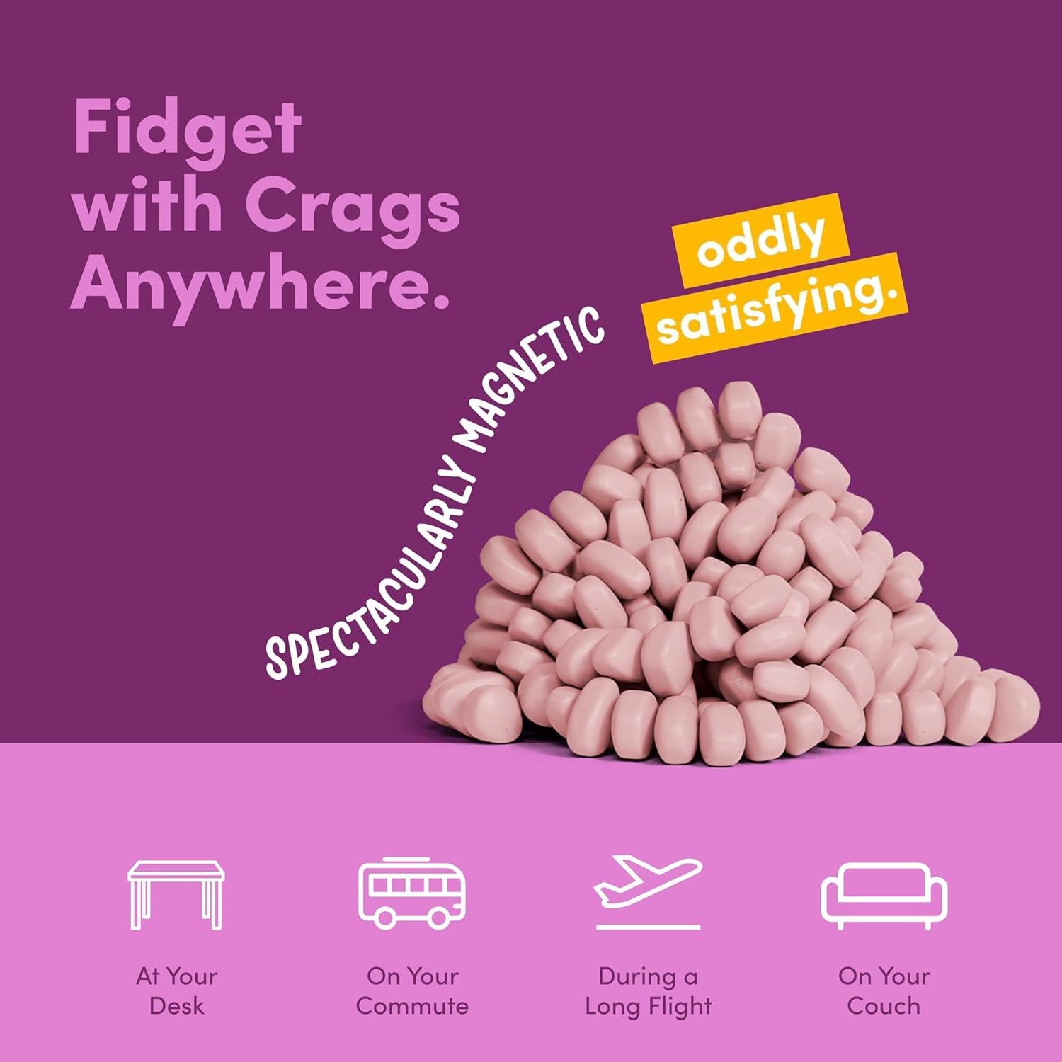 Speks Crags Putty Antiestrés 500 Piedras Magnéticas Rosa