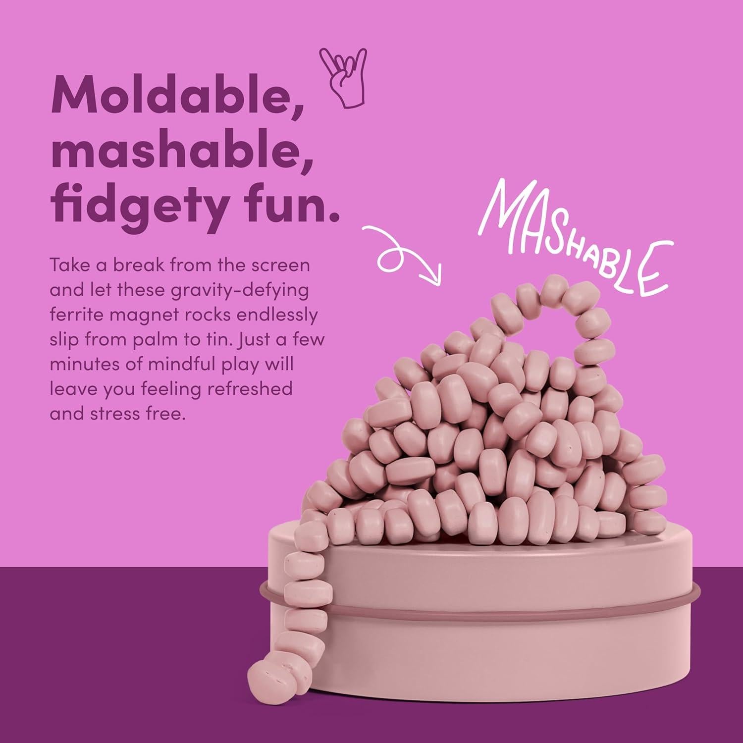 Speks Crags Putty Antiestrés 500 Piedras Magnéticas Rosa