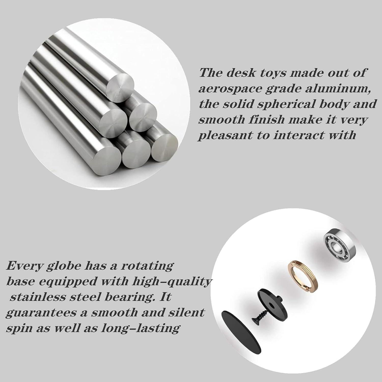 Juguete de Escritorio Cinético MADNIU Bola Giratoria 10 cm