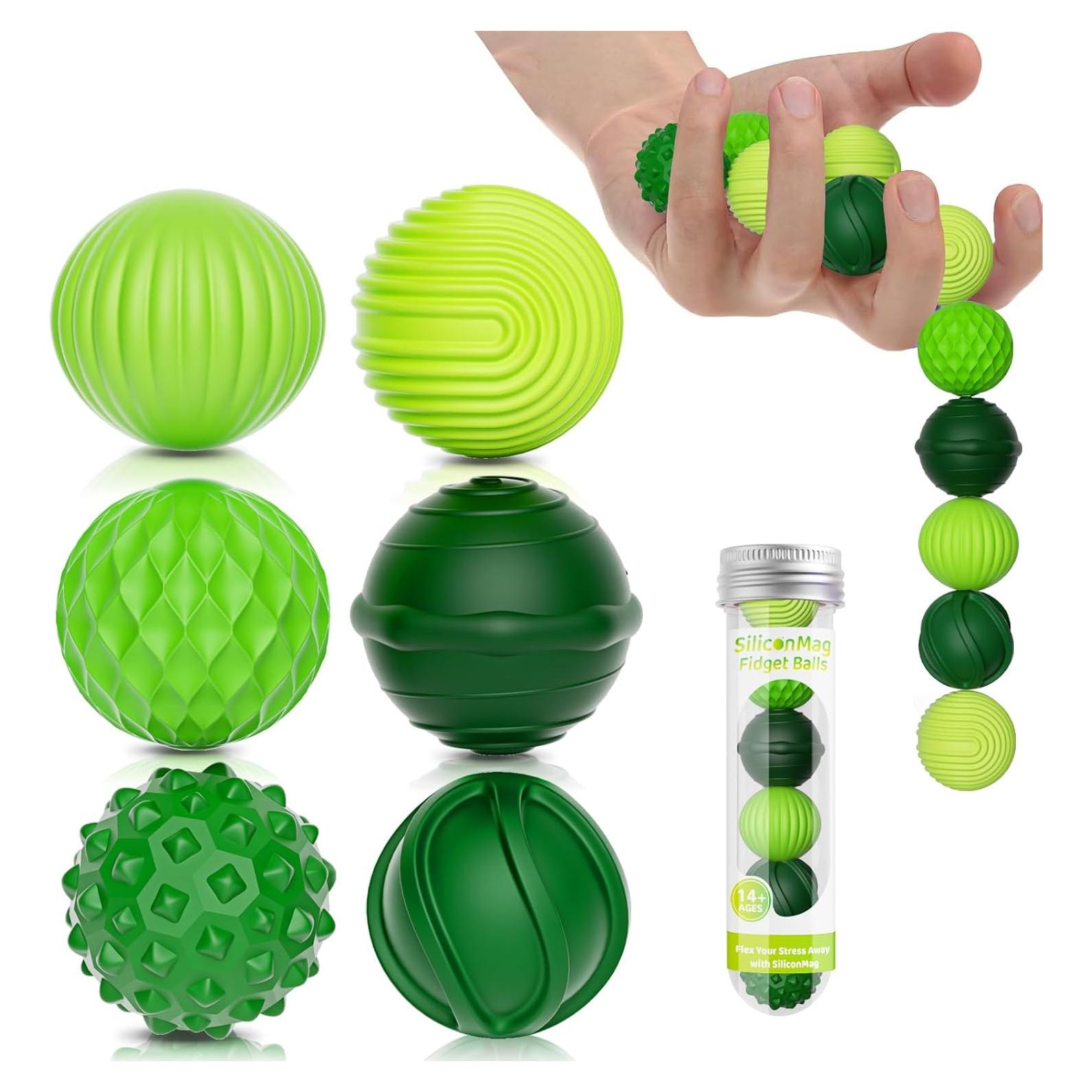 Bolas Magnéticas de Silicona RIVGOT - Alivio de Estrés 6 Pzas
