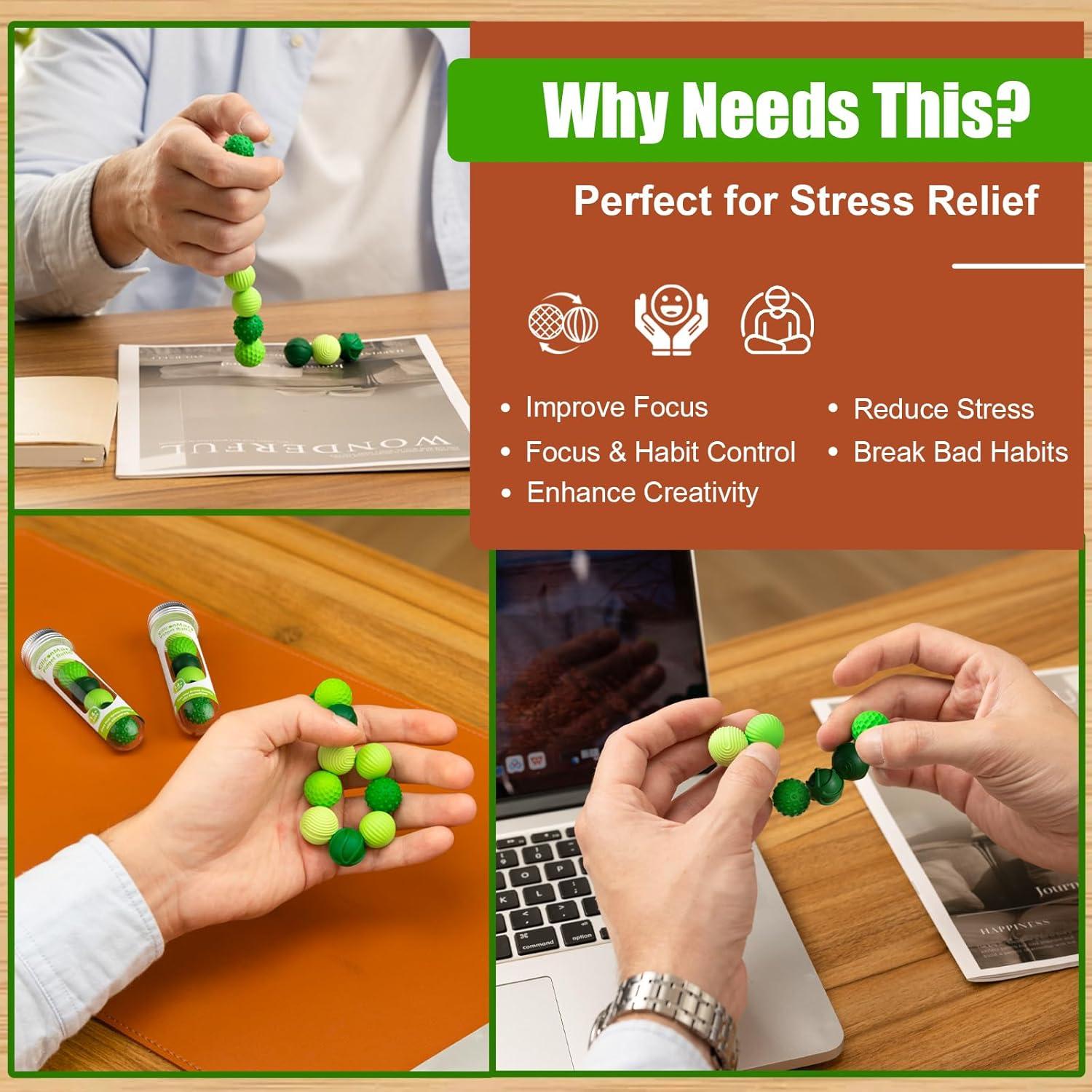 Bolas Magnéticas de Silicona RIVGOT - Alivio de Estrés 6 Pzas