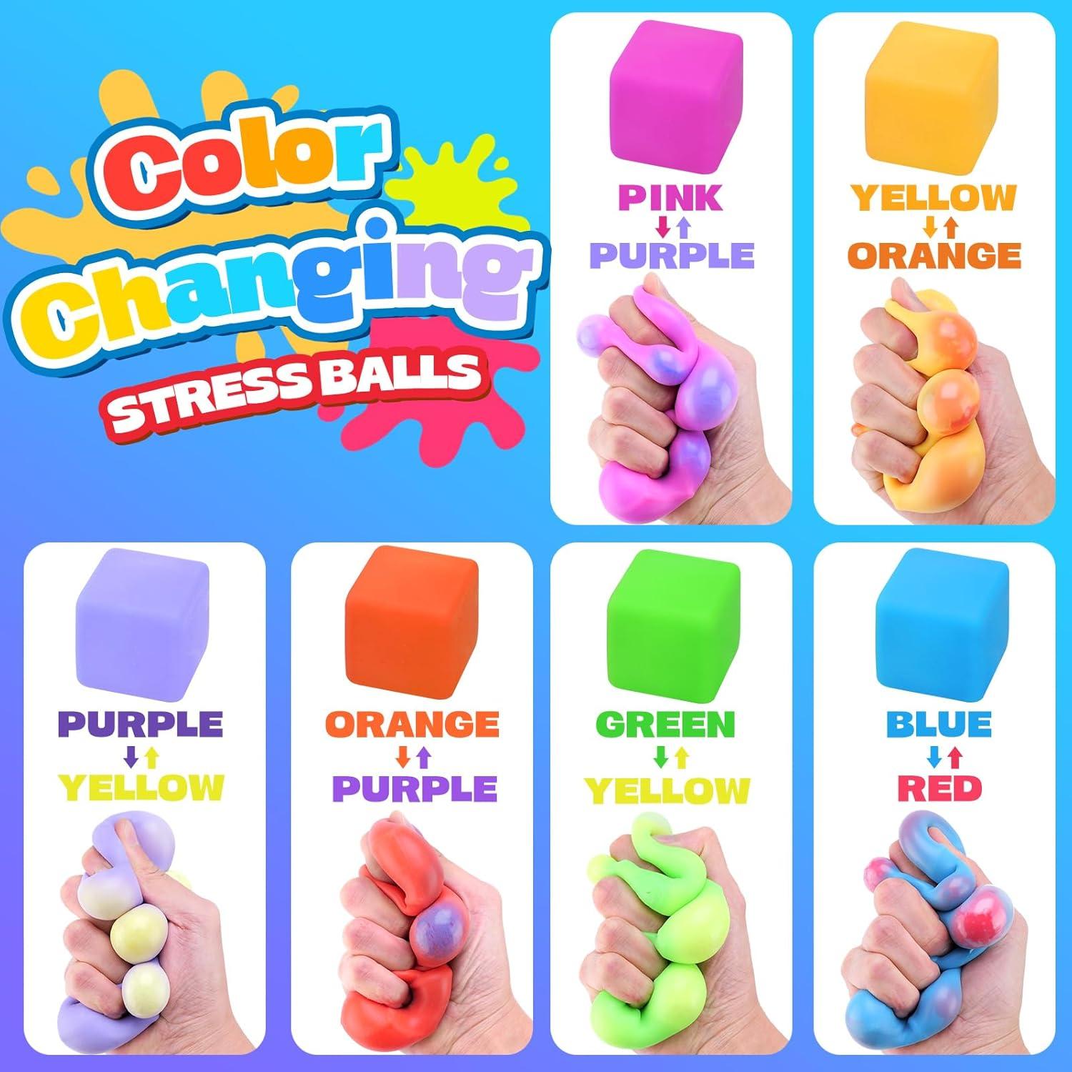 72PCS Cubos de Estrés Cambiantes de Color YAKHAN - Portátiles