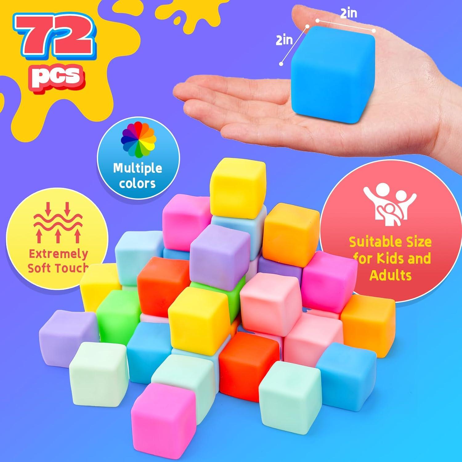 72PCS Cubos de Estrés Cambiantes de Color YAKHAN - Portátiles