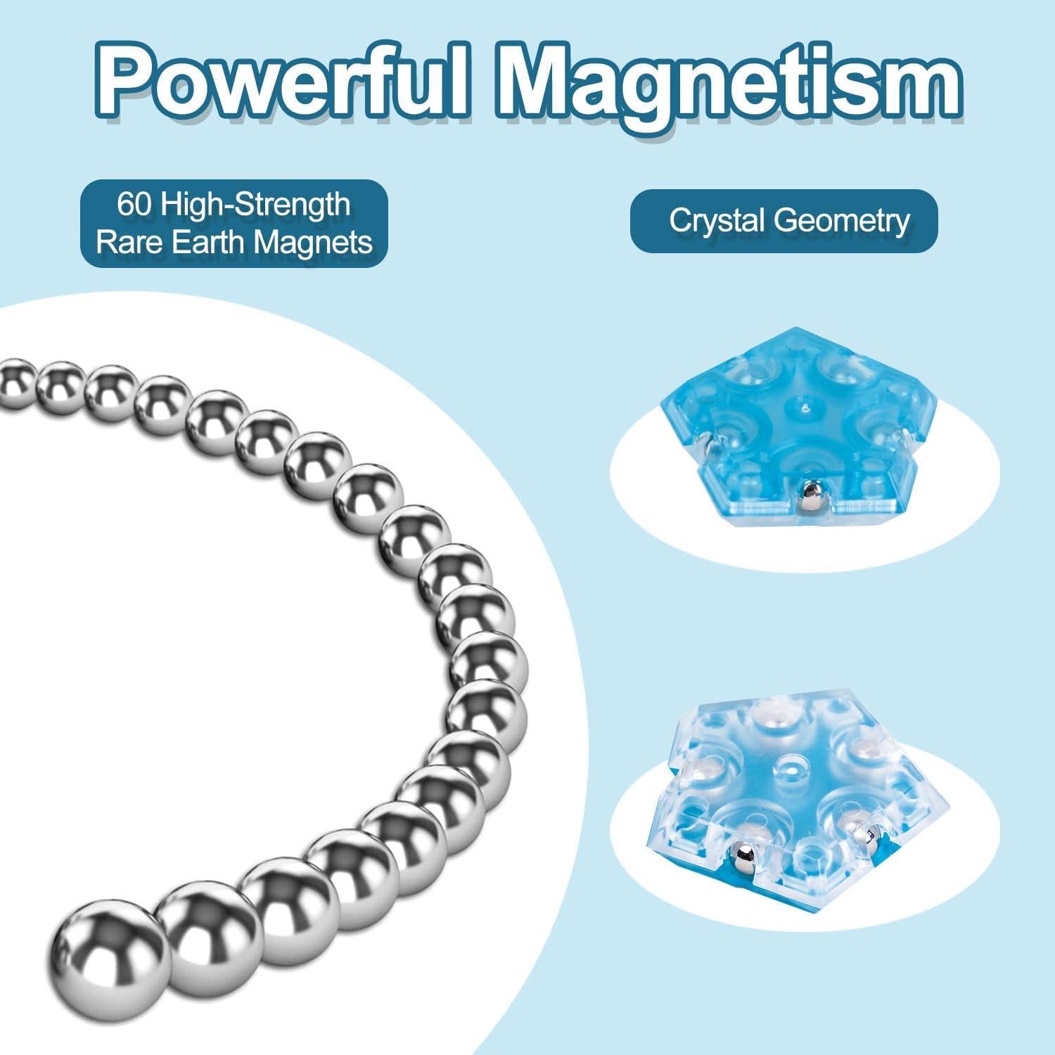 Juguete Antiestrés Magnético TITROT - Set 12 Piezas Azul Cielo