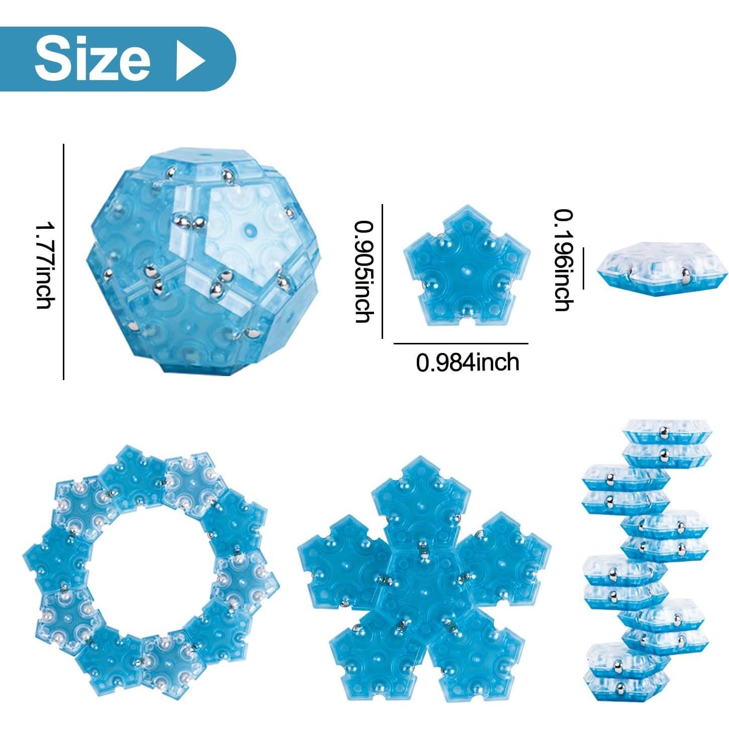 Juguete Antiestrés Magnético TITROT - Set 12 Piezas Azul Cielo