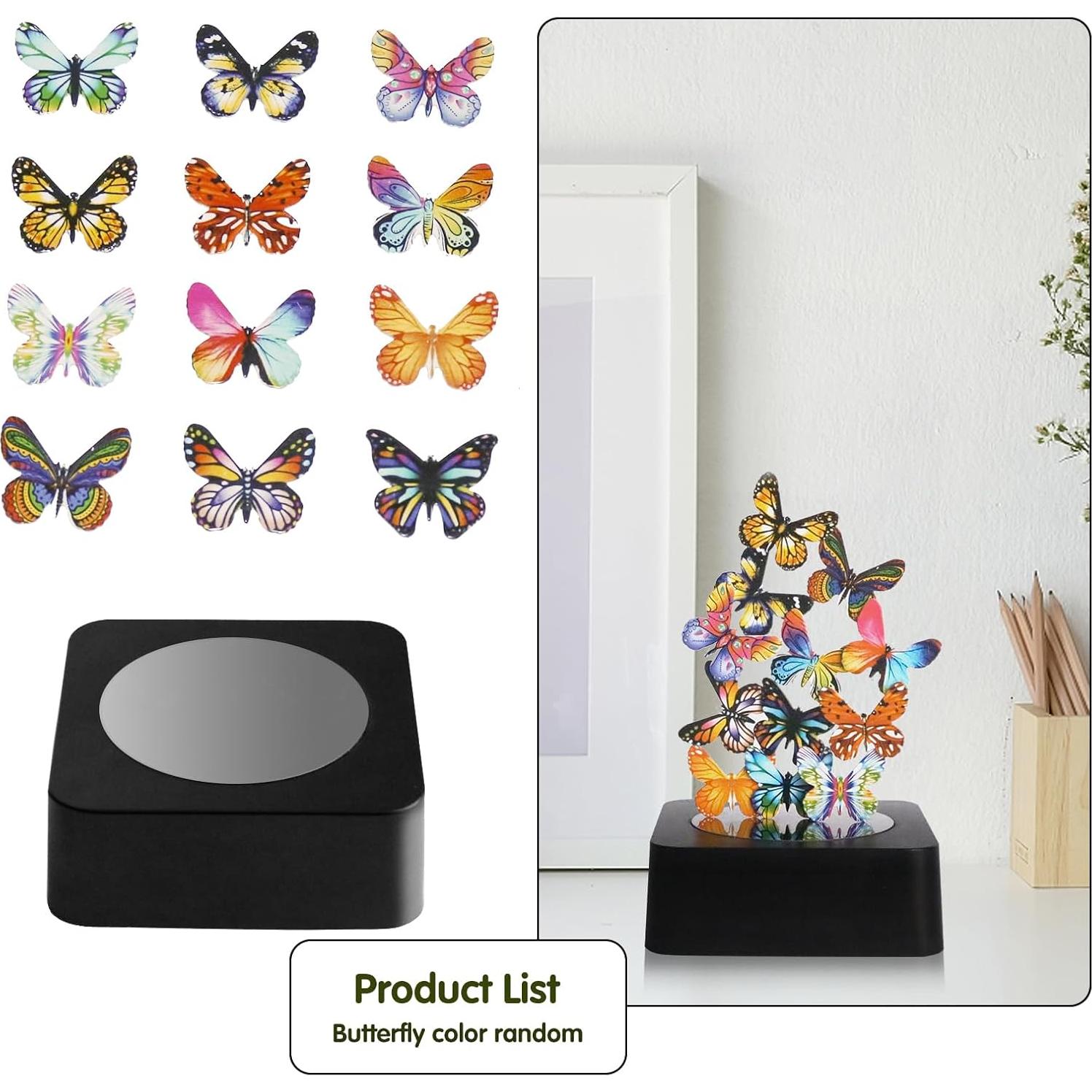 Escultura de escritorio mariposas magnéticas Xfsol - 12 piezas