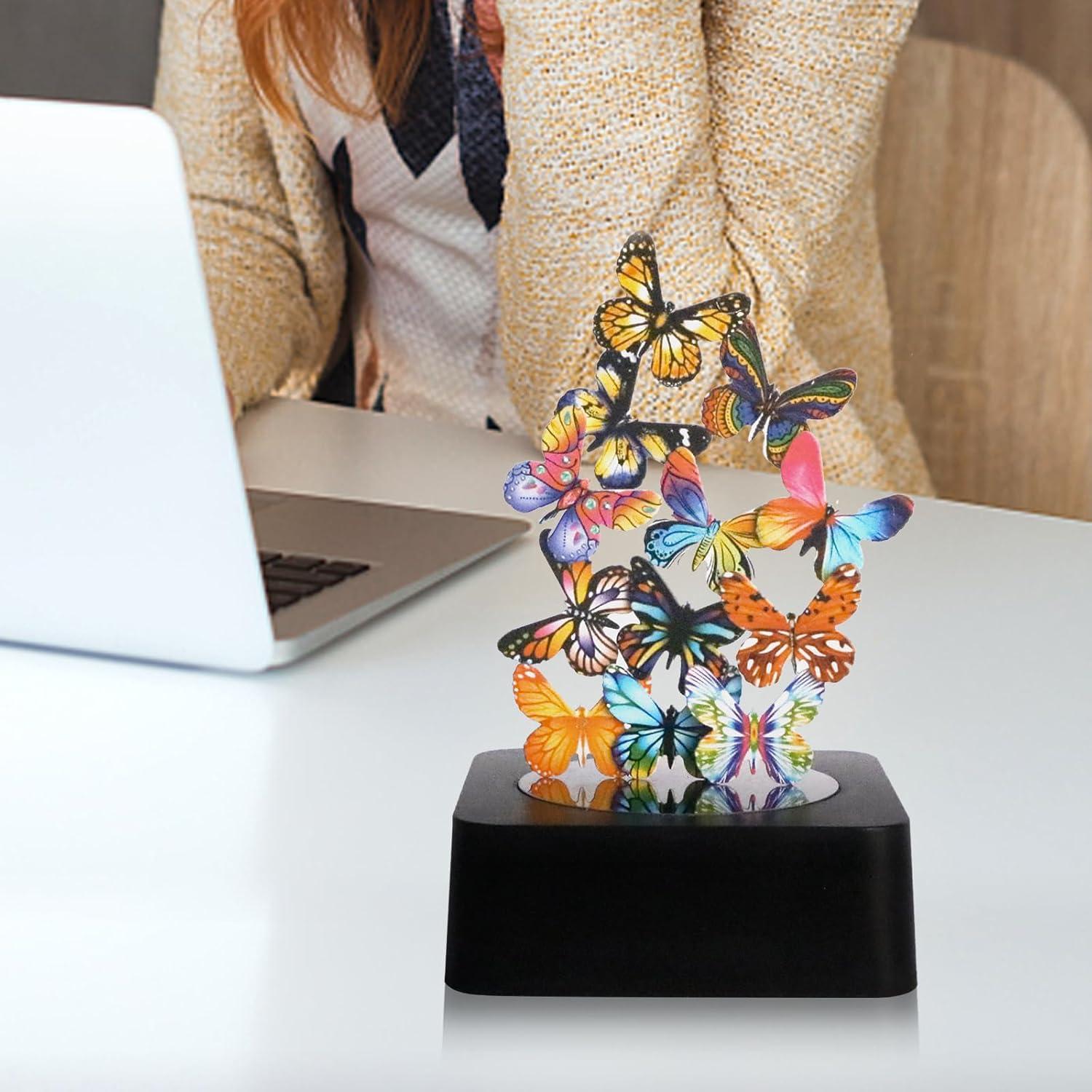 Escultura de escritorio mariposas magnéticas Xfsol - 12 piezas