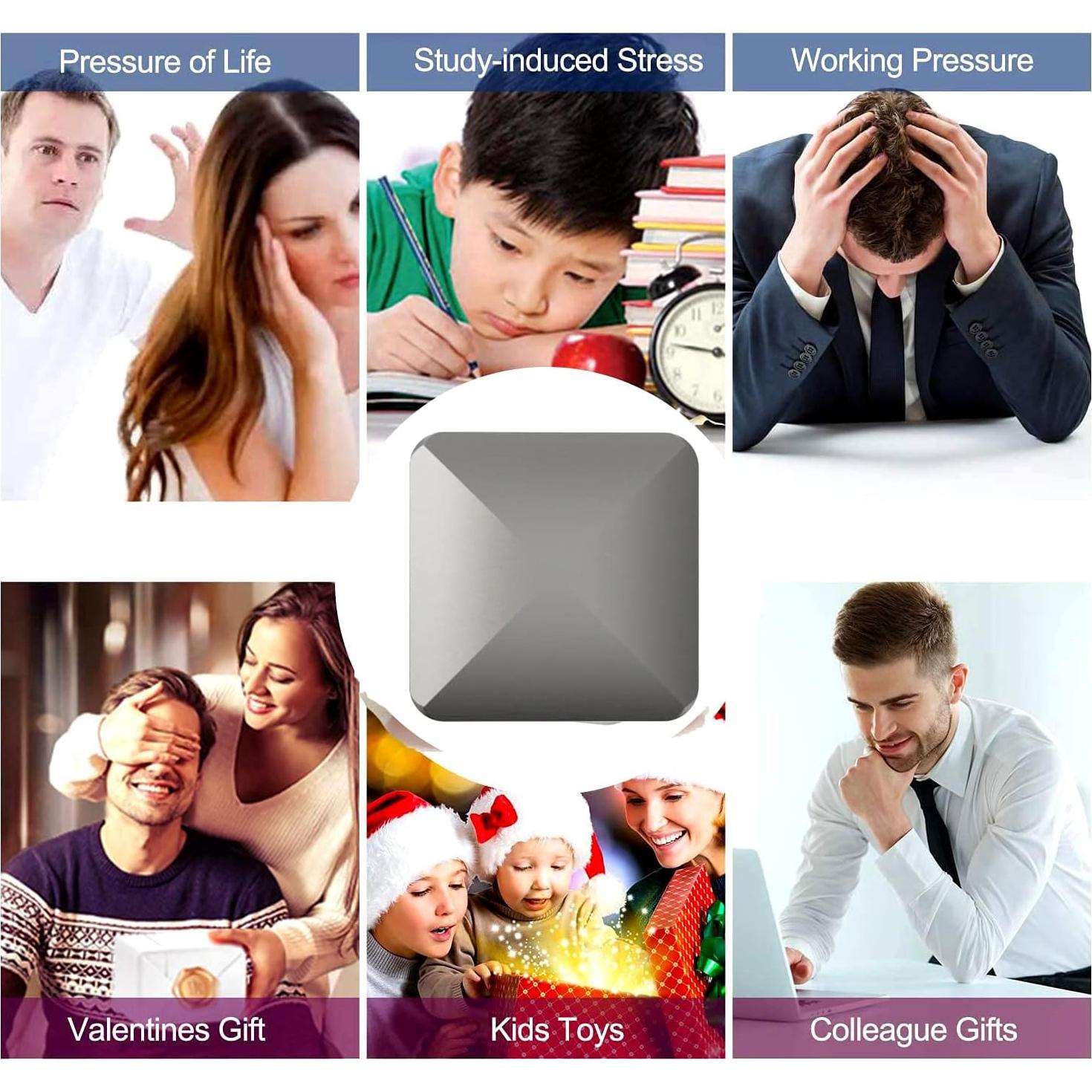 Juguete Giratorio Kinetic Desk Overturn Plata - Alivio Estrés