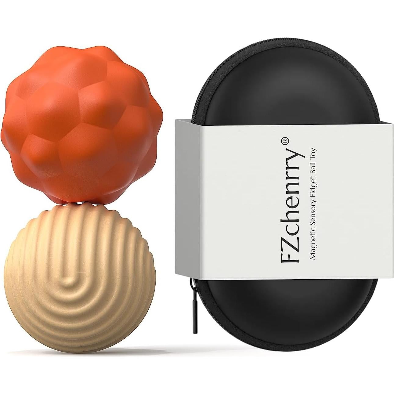 Bolas Magnéticas Antiestrés FZChenrry Naranja 2PCS 40.5mm