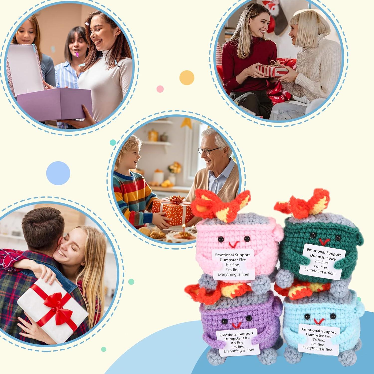 Muñeca de Crochet Fuego de Basura RovyFota 8 cm Color Verde