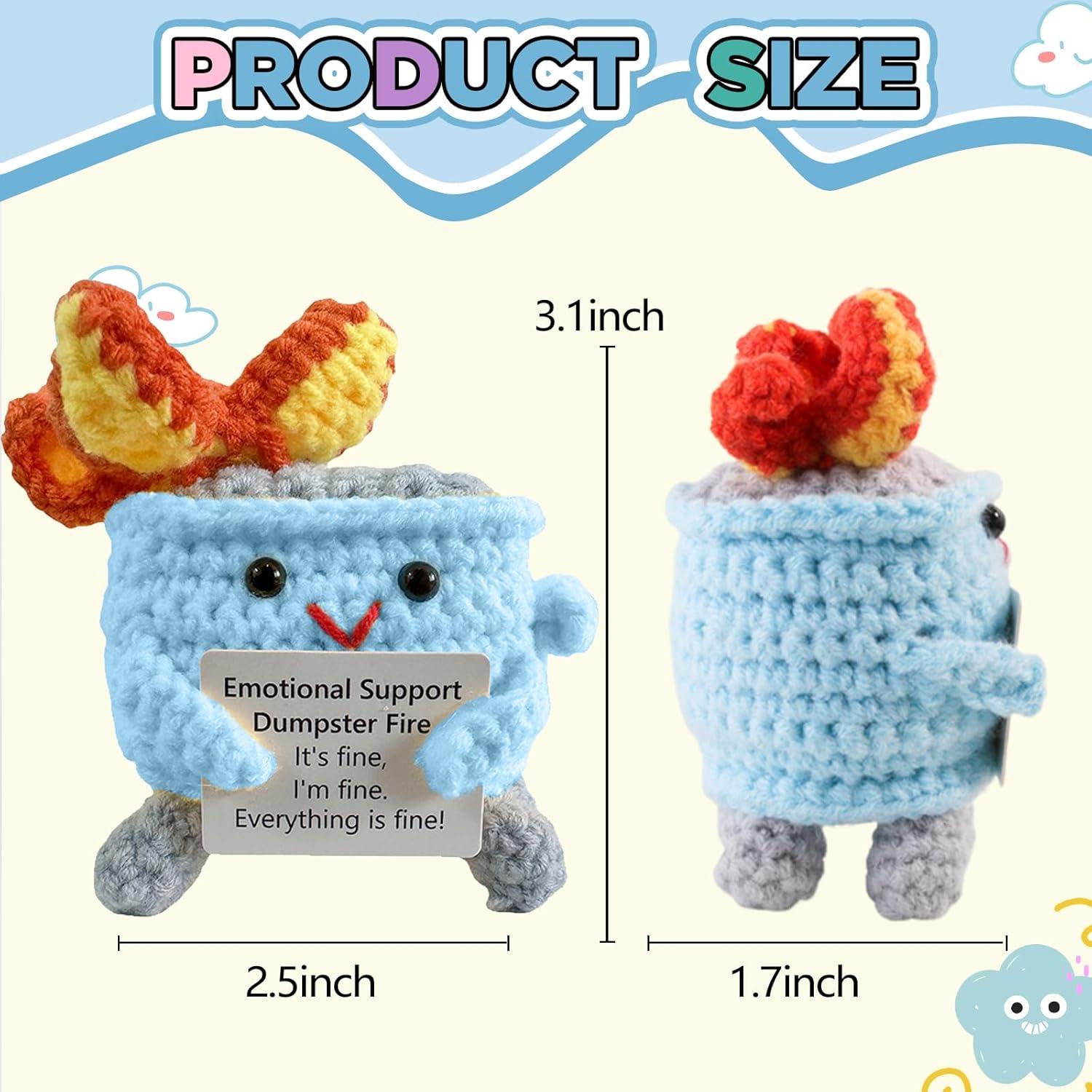 Muñeca de Crochet Fuego de Basura RovyFota 8 cm Color Verde