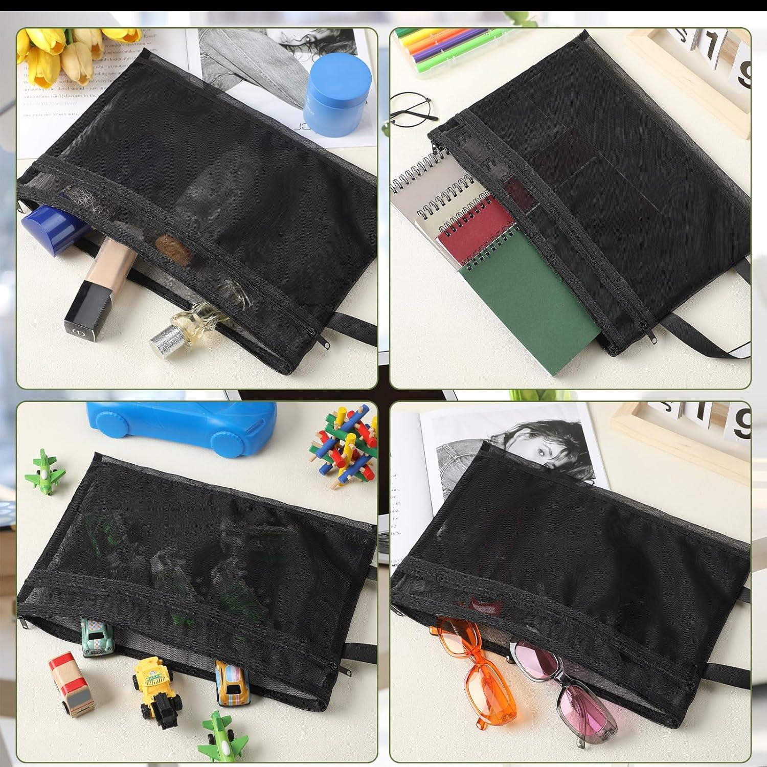 24 Bolsas de Cremallera de Malla Kolldenn 35x25cm Nylon Negro