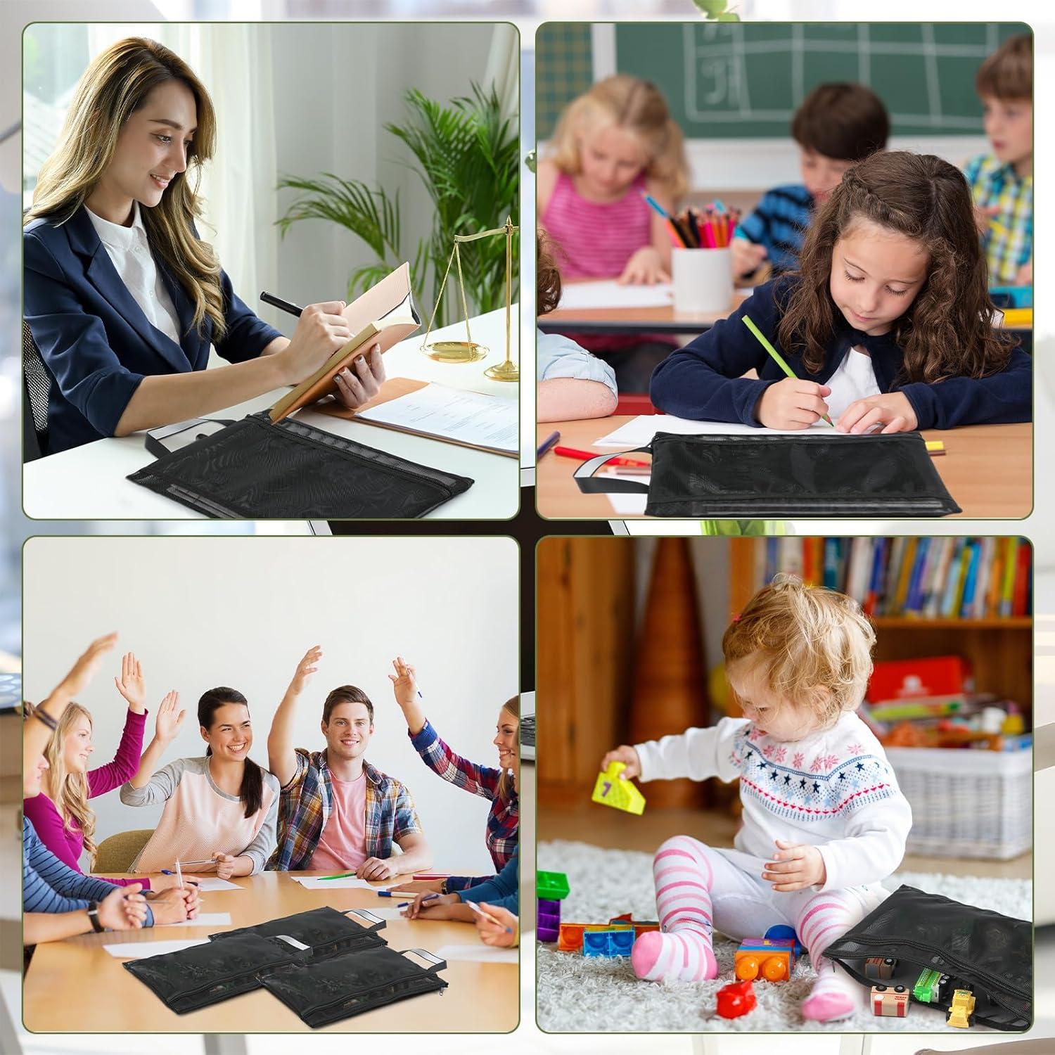 24 Bolsas de Cremallera de Malla Kolldenn 35x25cm Nylon Negro