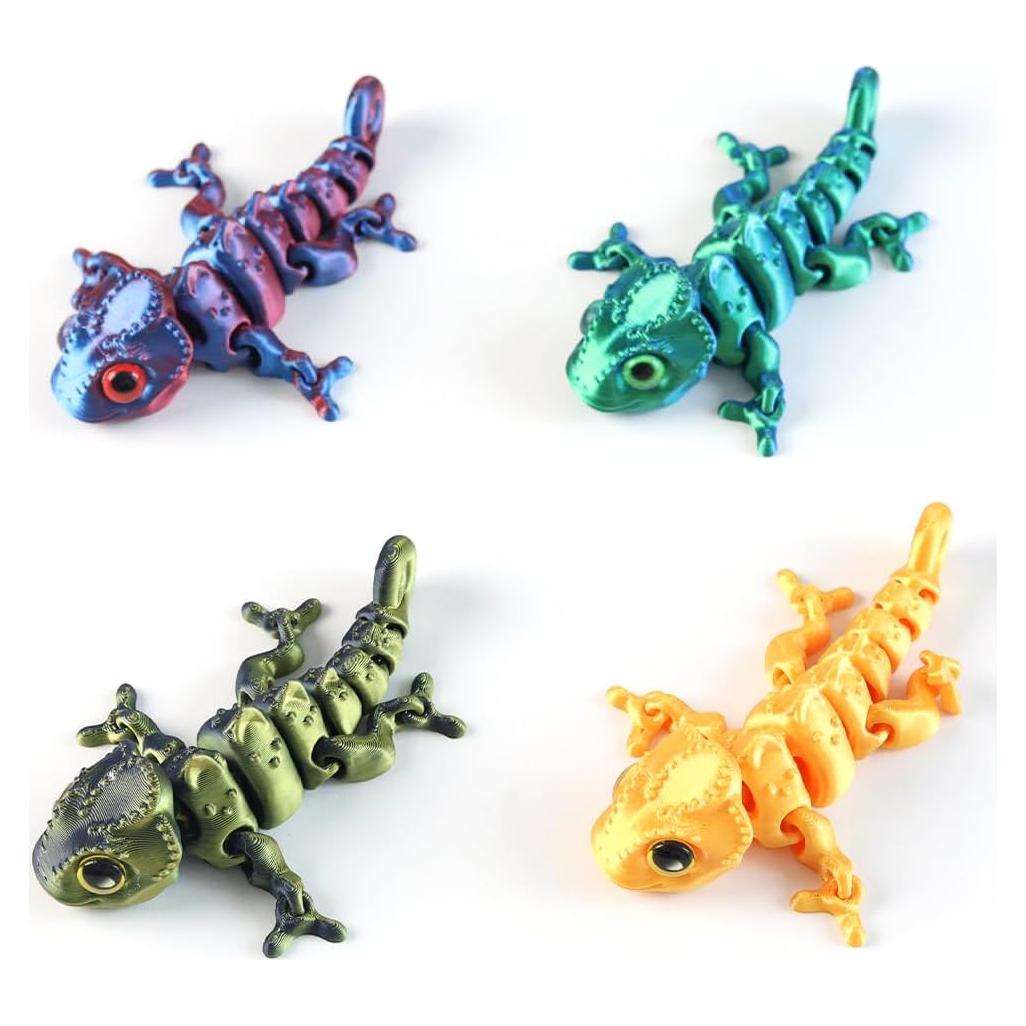 Camaleón Impreso en 3D Jorkei 4 Piezas Multicolor Antiestrés