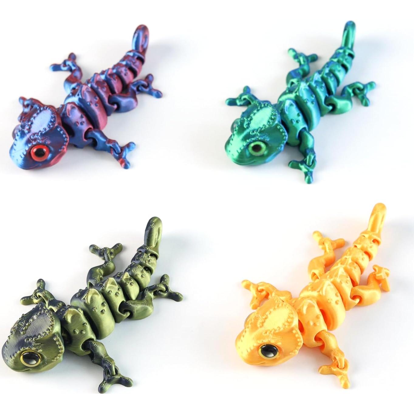 Camaleón Impreso en 3D Jorkei 4 Piezas Multicolor Antiestrés