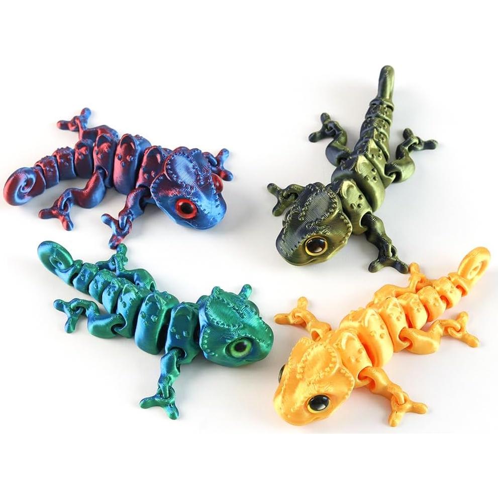 Camaleón Impreso en 3D Jorkei 4 Piezas Multicolor Antiestrés