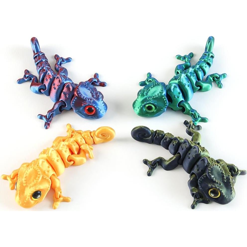 Camaleón Impreso en 3D Jorkei 4 Piezas Multicolor Antiestrés