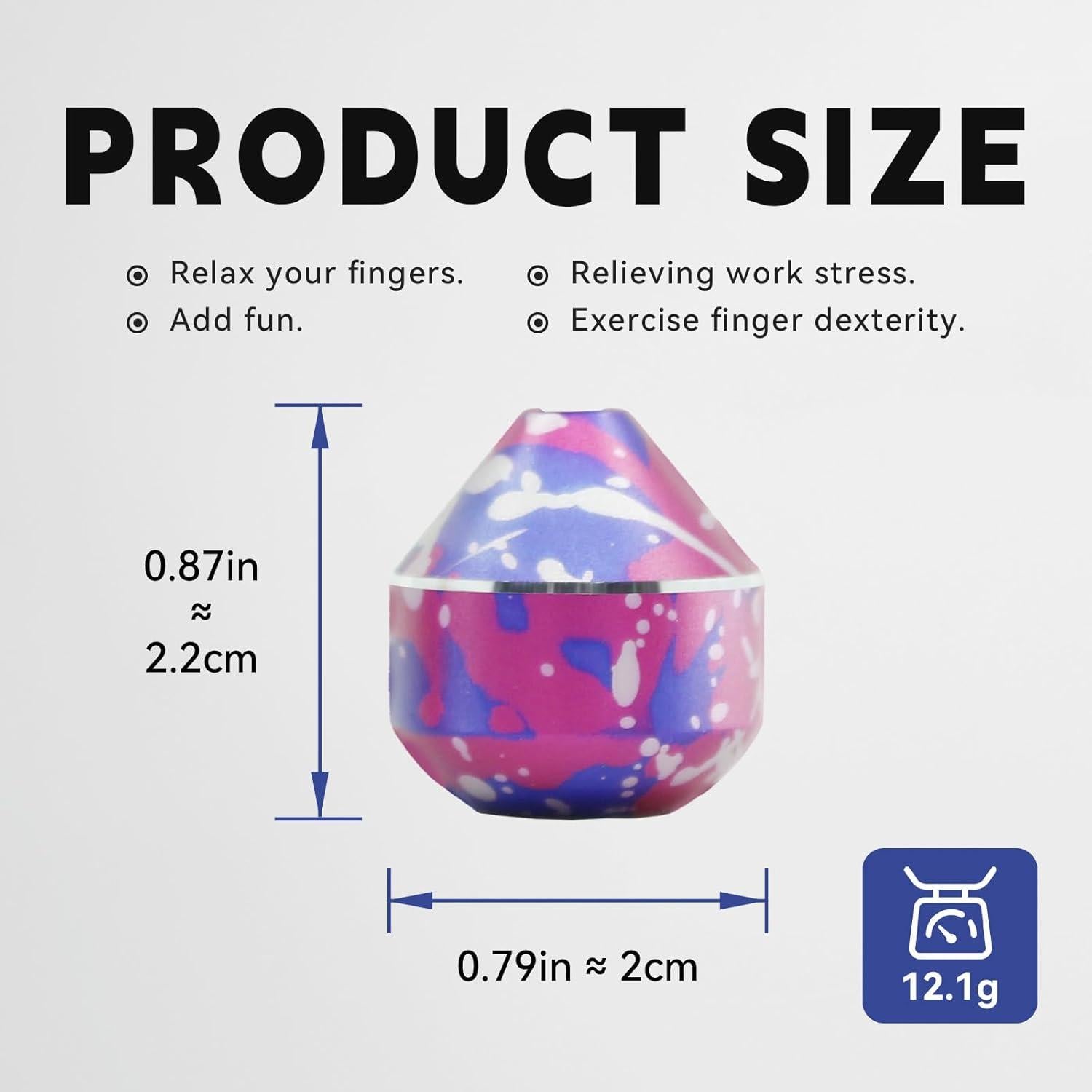 Perlas Fidget BUBEHYMY Alivio Estrés Metal Rojo 9g