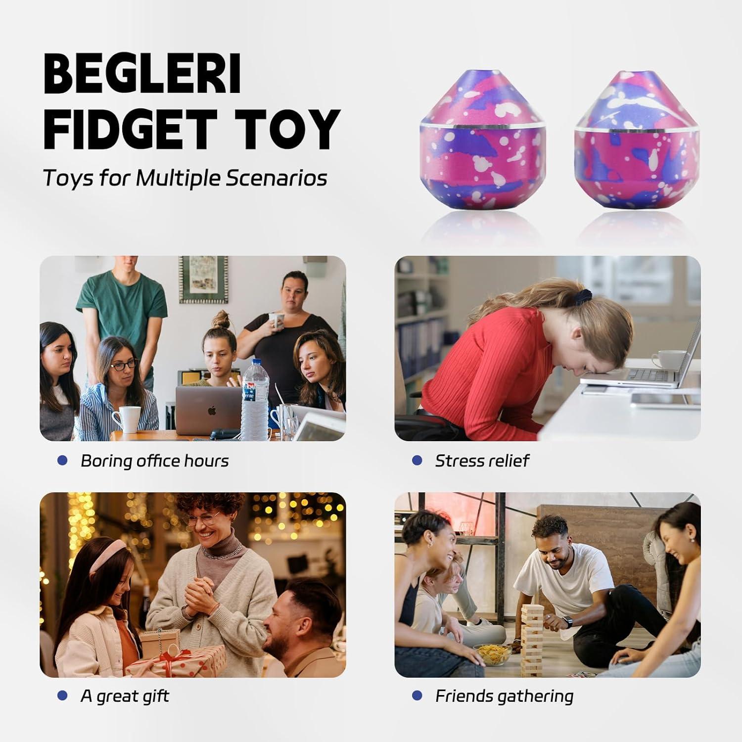 Perlas Fidget BUBEHYMY Alivio Estrés Metal Rojo 9g