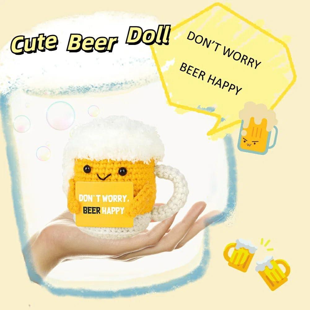 Cerveza de Crochet Hecha a Mano Cuvstvo - Regalo Positivo