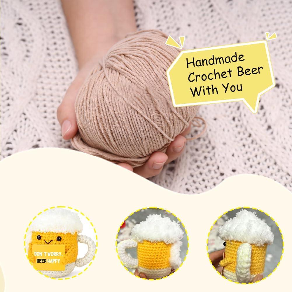Cerveza de Crochet Hecha a Mano Cuvstvo - Regalo Positivo