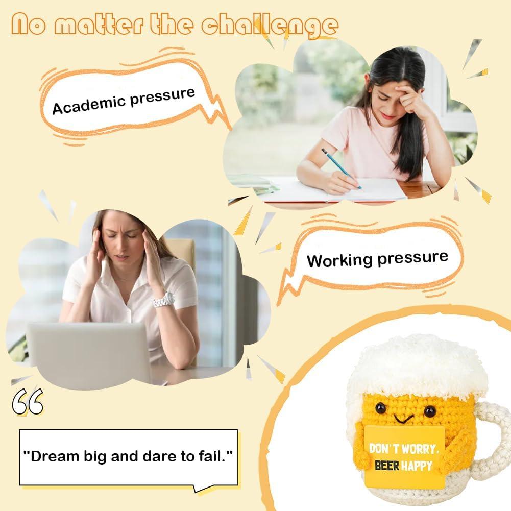 Cerveza de Crochet Hecha a Mano Cuvstvo - Regalo Positivo