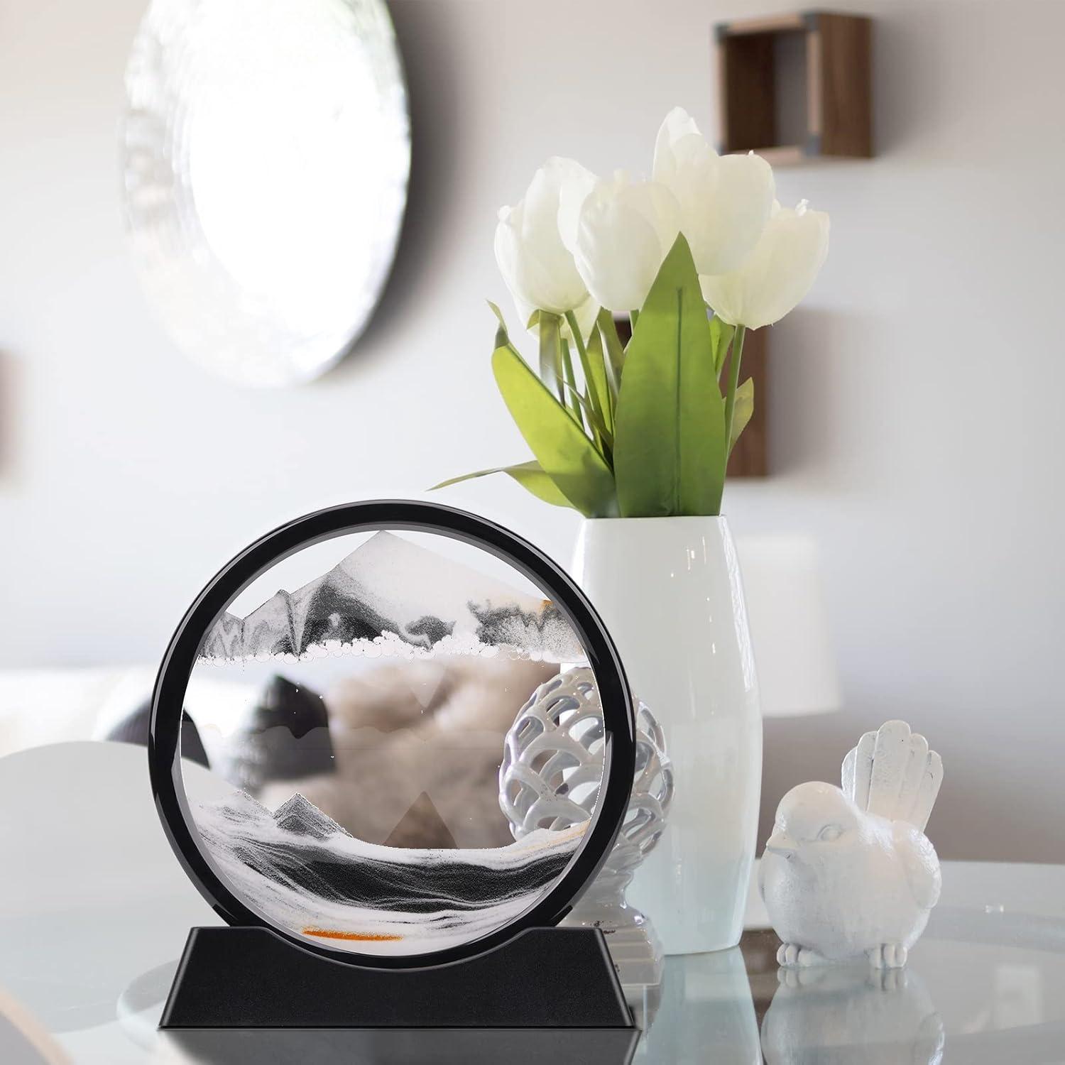 Imagen de Arte de Arena en Movimiento QLKUNLA 17.8x19.1 cm Negro