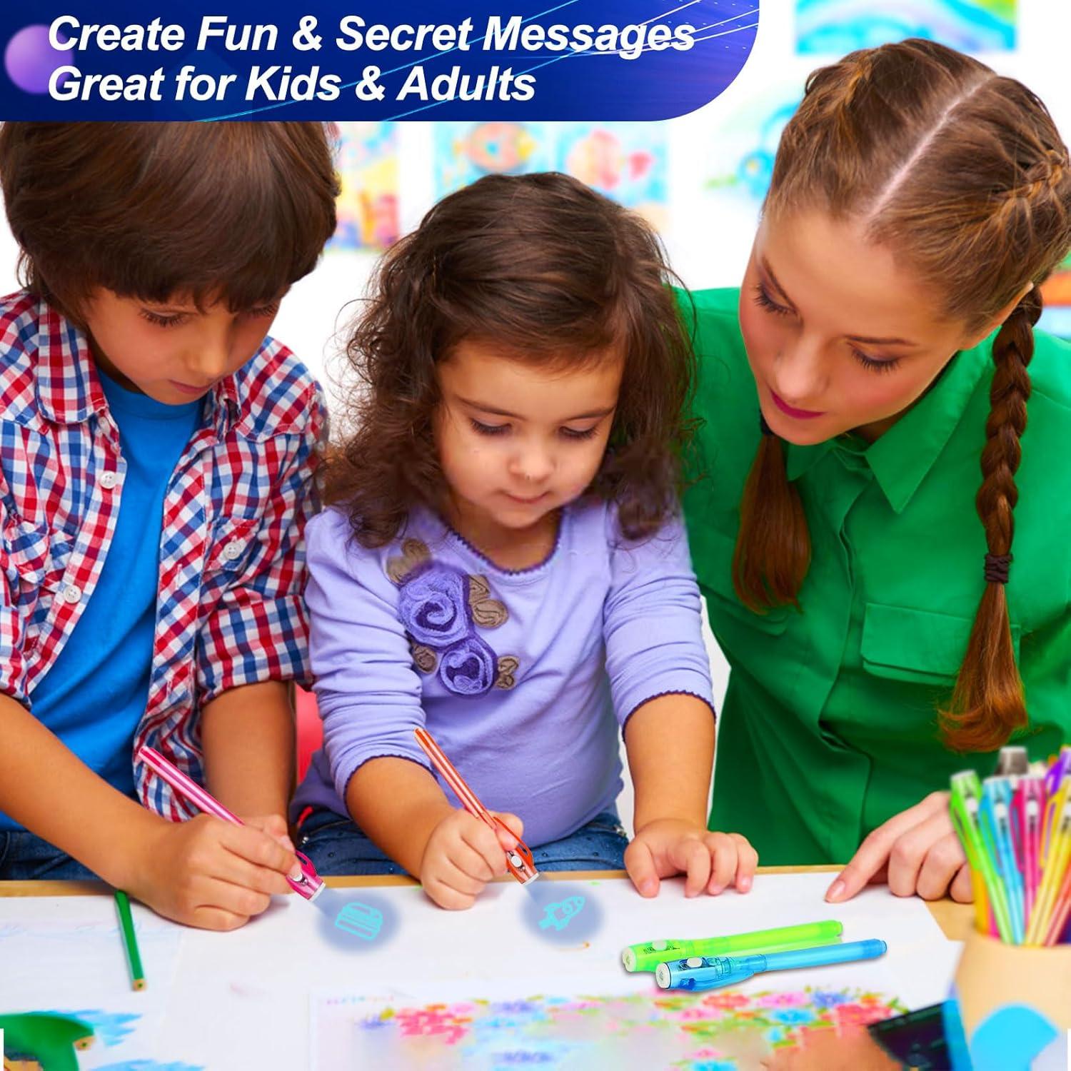 70 Bolígrafos de Tinta Invisible UV Daemson - 7 Colores