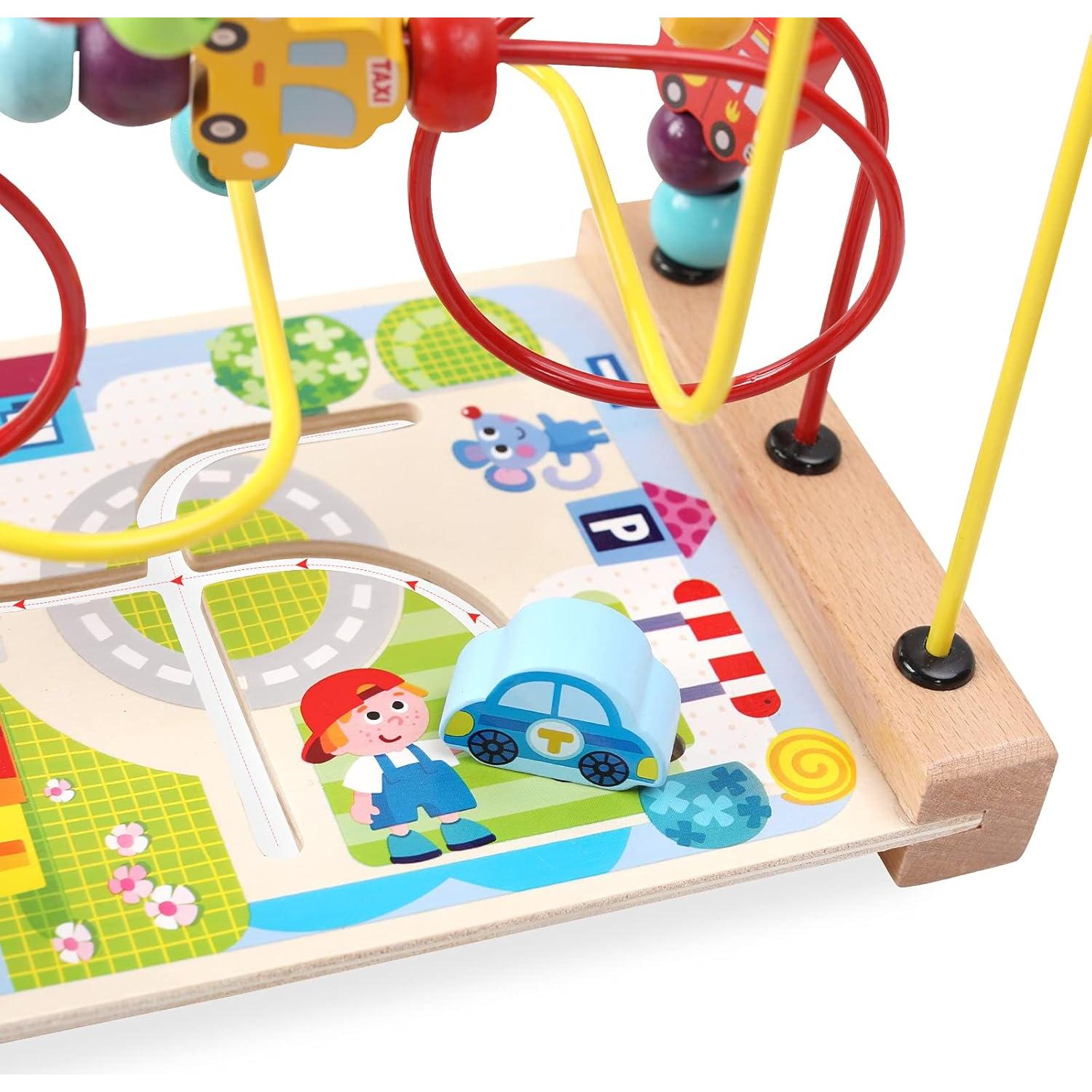 Laberinto de Perlas de Madera AISHUN 21x22.2 cm Juguete Educativo