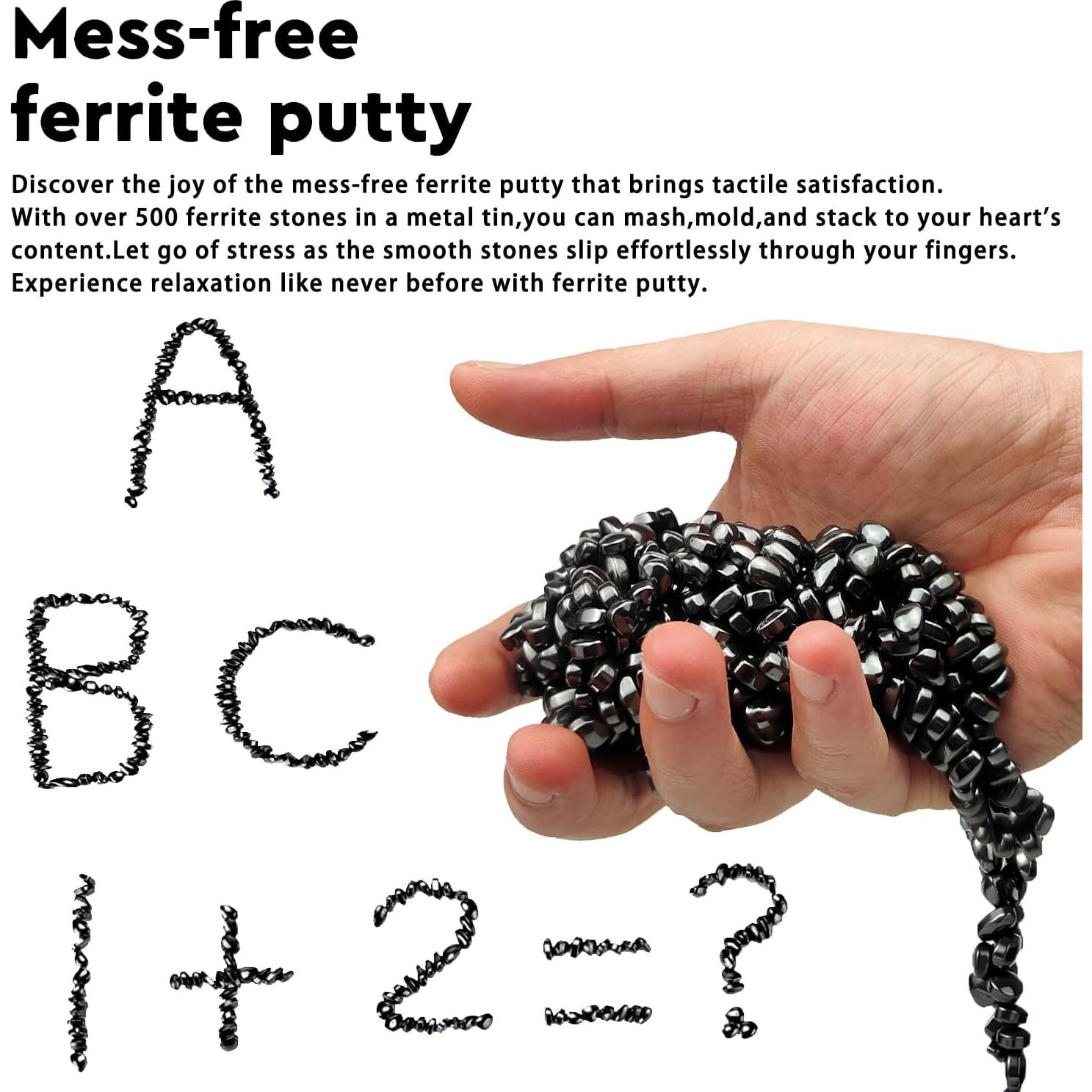 Masilla Magnética de Ferrita Luckyrao - 500 Bolas Antiestrés