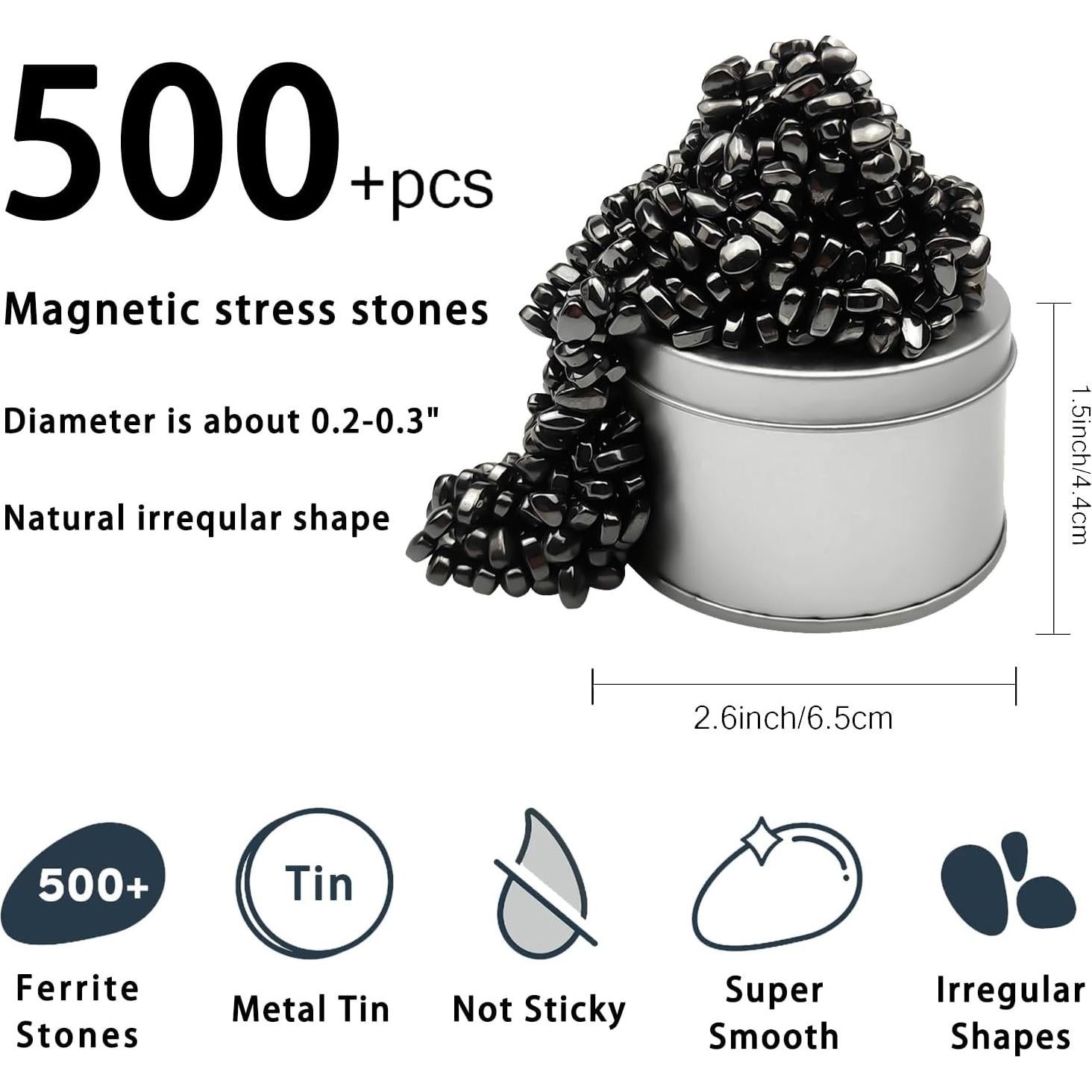 Masilla Magnética de Ferrita Luckyrao - 500 Bolas Antiestrés