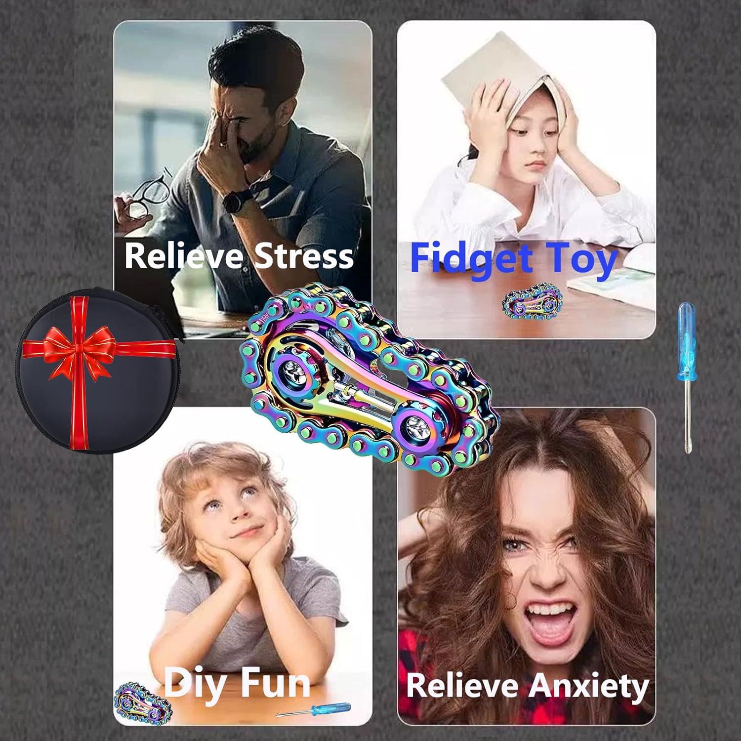 Spinner Fidget de Metal Colorido XFYVIKR para Alivio de Estrés