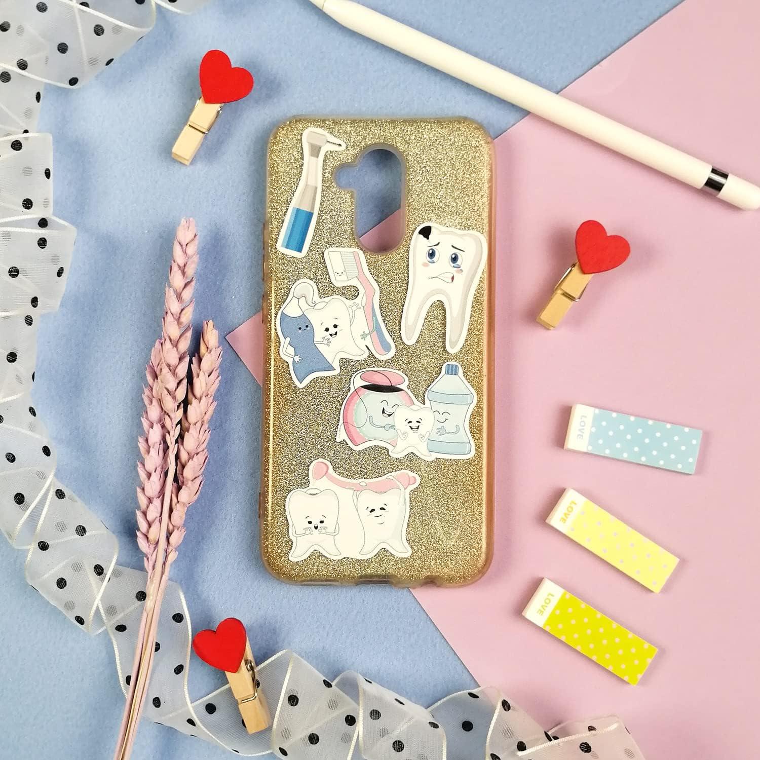 Pegatinas Dentales para Niños BulbaCraft - 100 Piezas Vinilo Impermeable