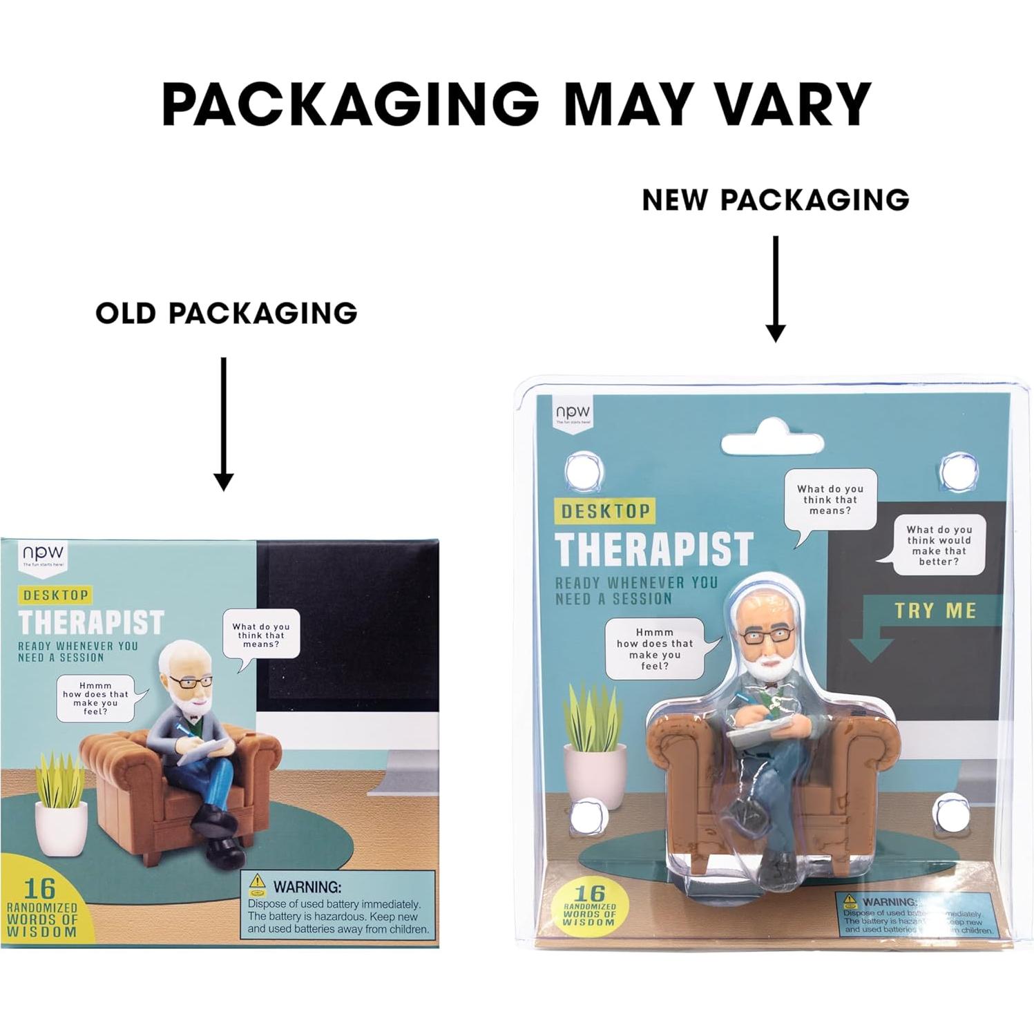 Terapeuta de Escritorio NPW con 16 Frases de Apoyo Emocional