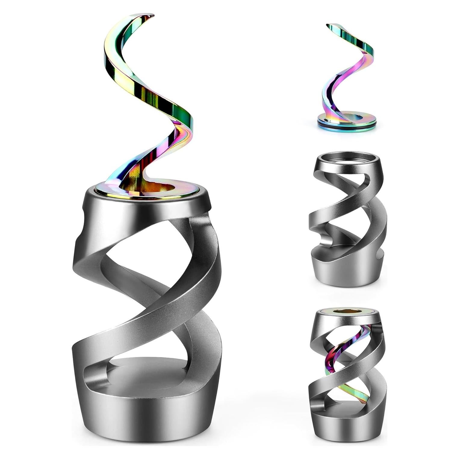 Juguete de escritorio cinético giratorio Anbo - Aluminio gris