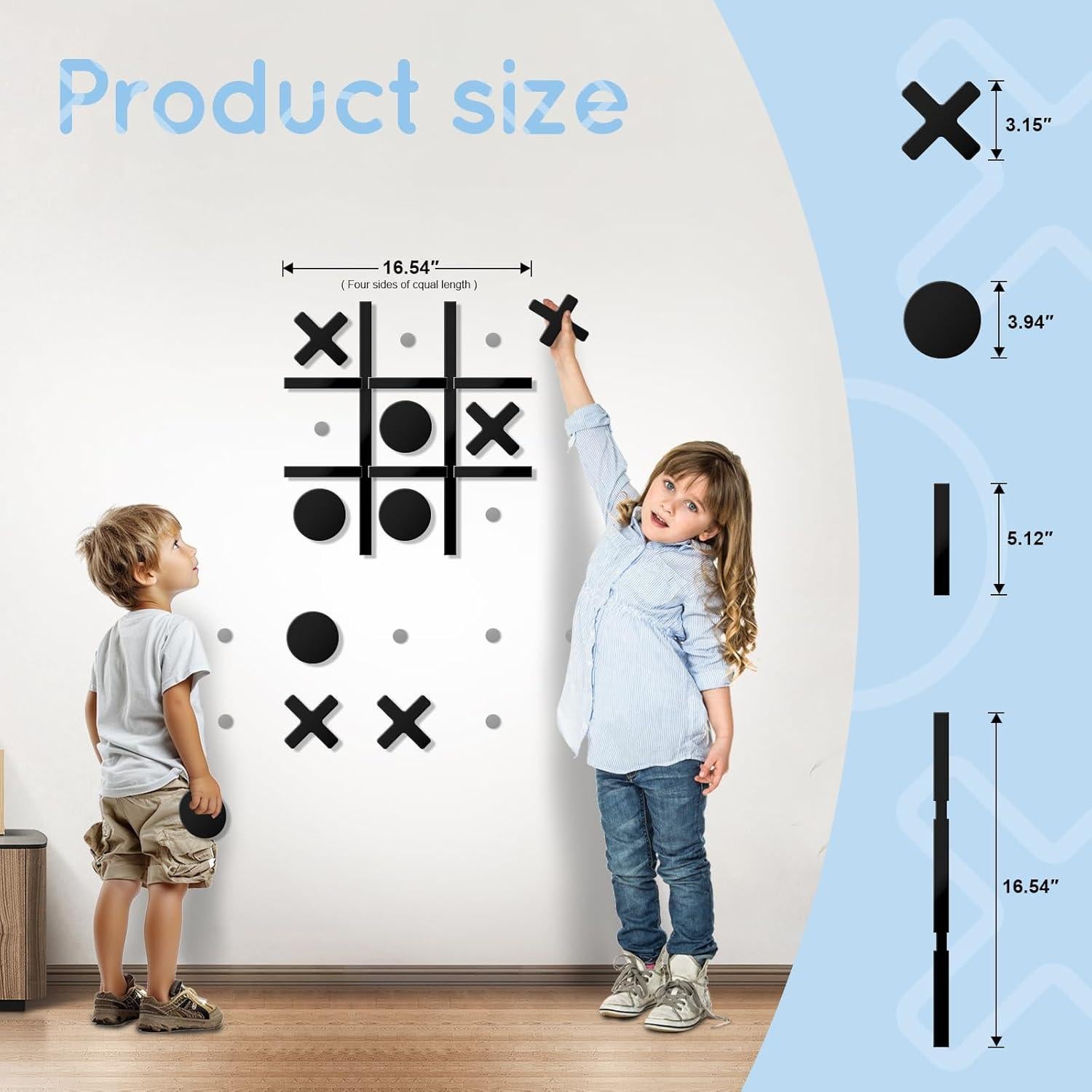 Juego de Tres en Raya Magnético HHH HIKECUCAN para Pared 42x43cm