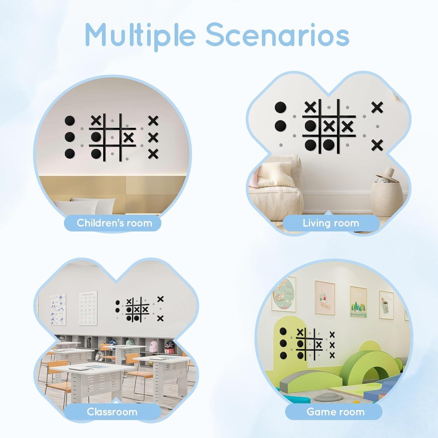 Juego de Tres en Raya Magnético HHH HIKECUCAN para Pared 42x43cm